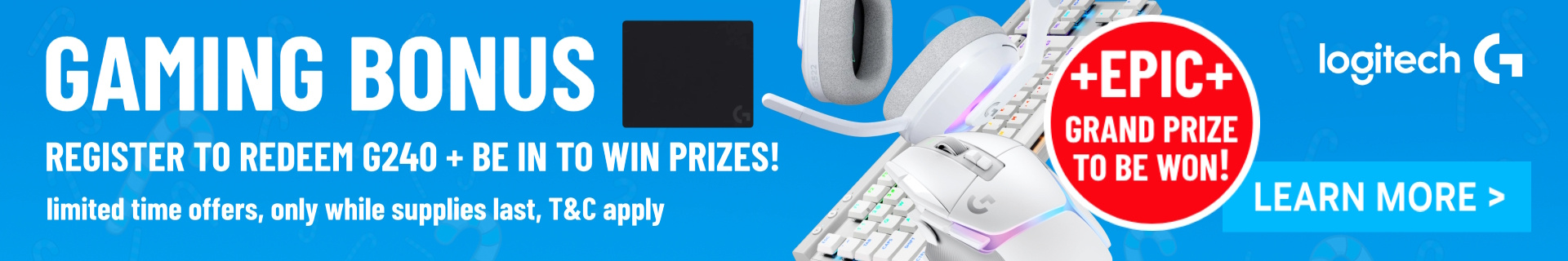 Picture of the December 2025 Logitech G Gaming PC Bonus + Prize Event at PB Tech