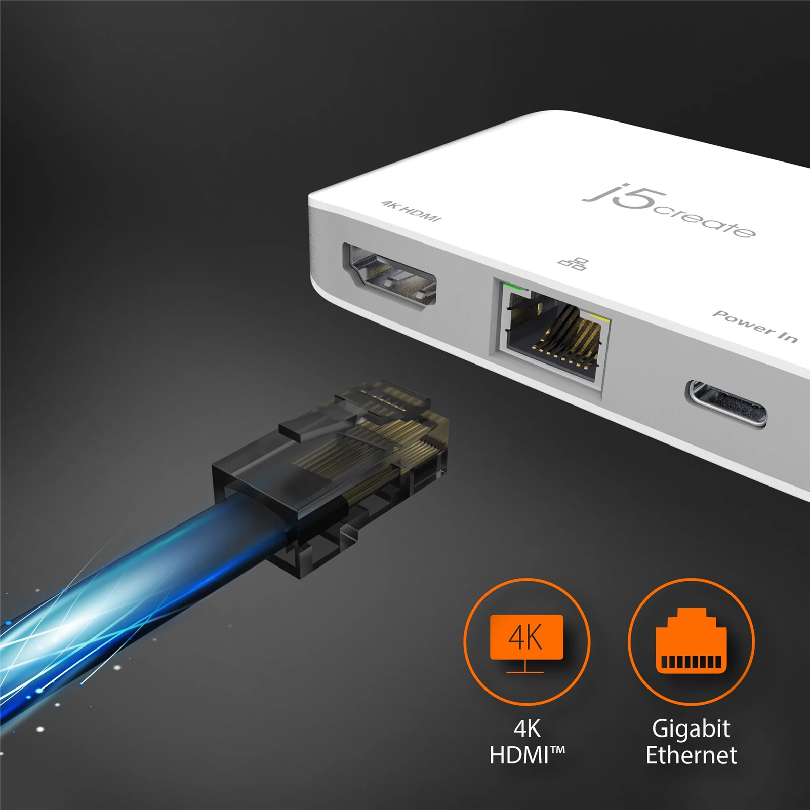 Buy the J5create USBC 100W PD3.0 4K HDMI and Gigabit Adapter ( JCA351 ) online