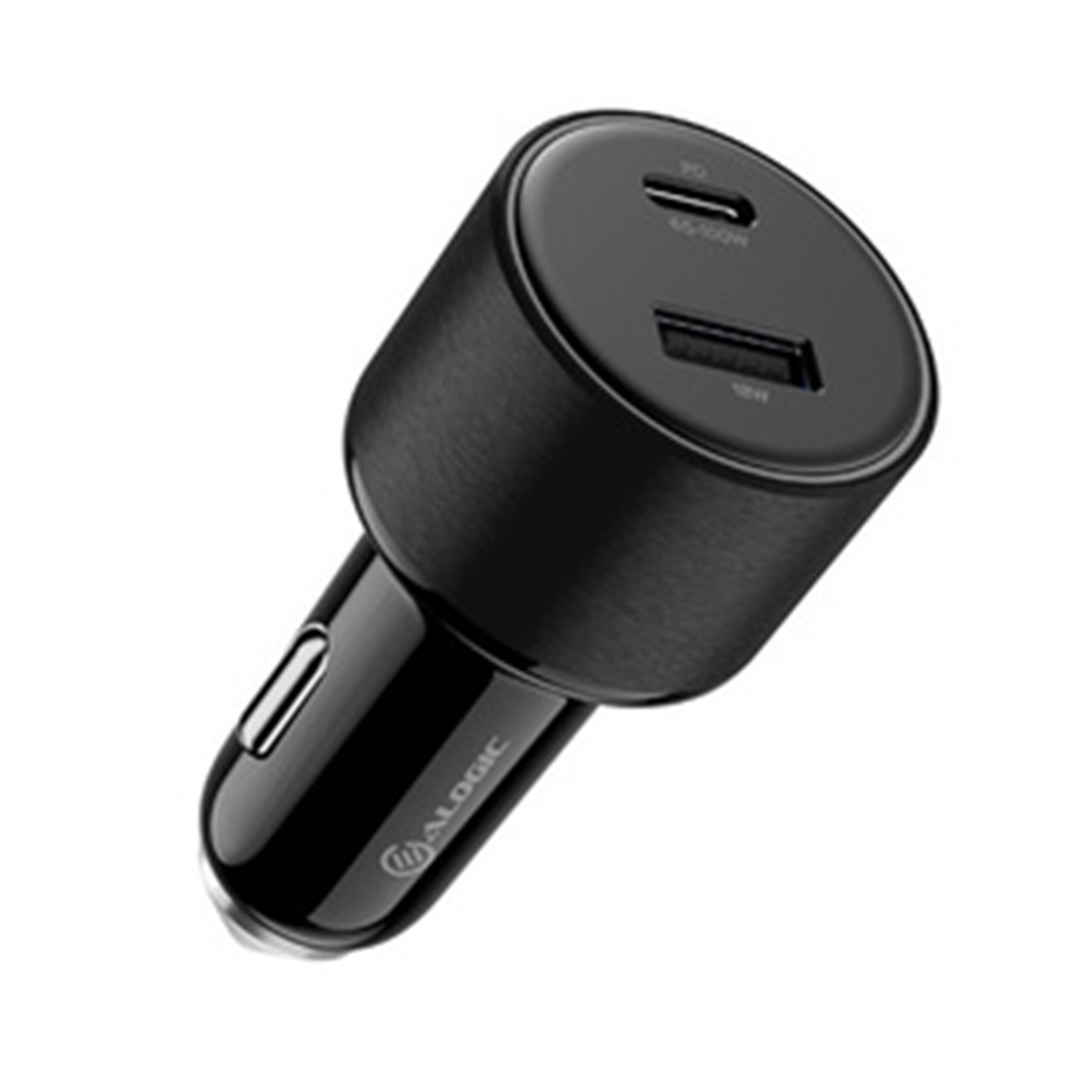 Alogic CRCA100 Rapid Power 100W Car Charger with 1 X USB-C Port & 1 X USB-A Port - 100 W - 12 V DC, 24 V DC Input - 5 V DC/5 A, 9 V DC, 12 V DC, 15 V DC, 20 V DC, 21 V DC, 3.6 V DC, 6.5 V DC Output - Black