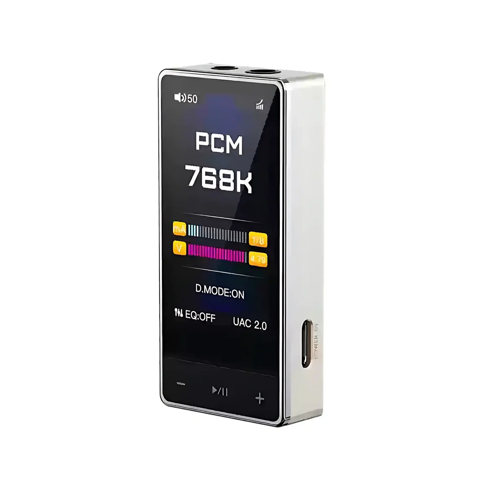 FiiO QX13 Premium Hi-Res Portable DAC & Headphone Amplifier - Titanium Gold - 900mW+900mW desktop-level power - ESS ES9027SPRO DAC - 10-band parametric EQ - Carbon fibre body - 1.99" display - Includes magnetic protective case