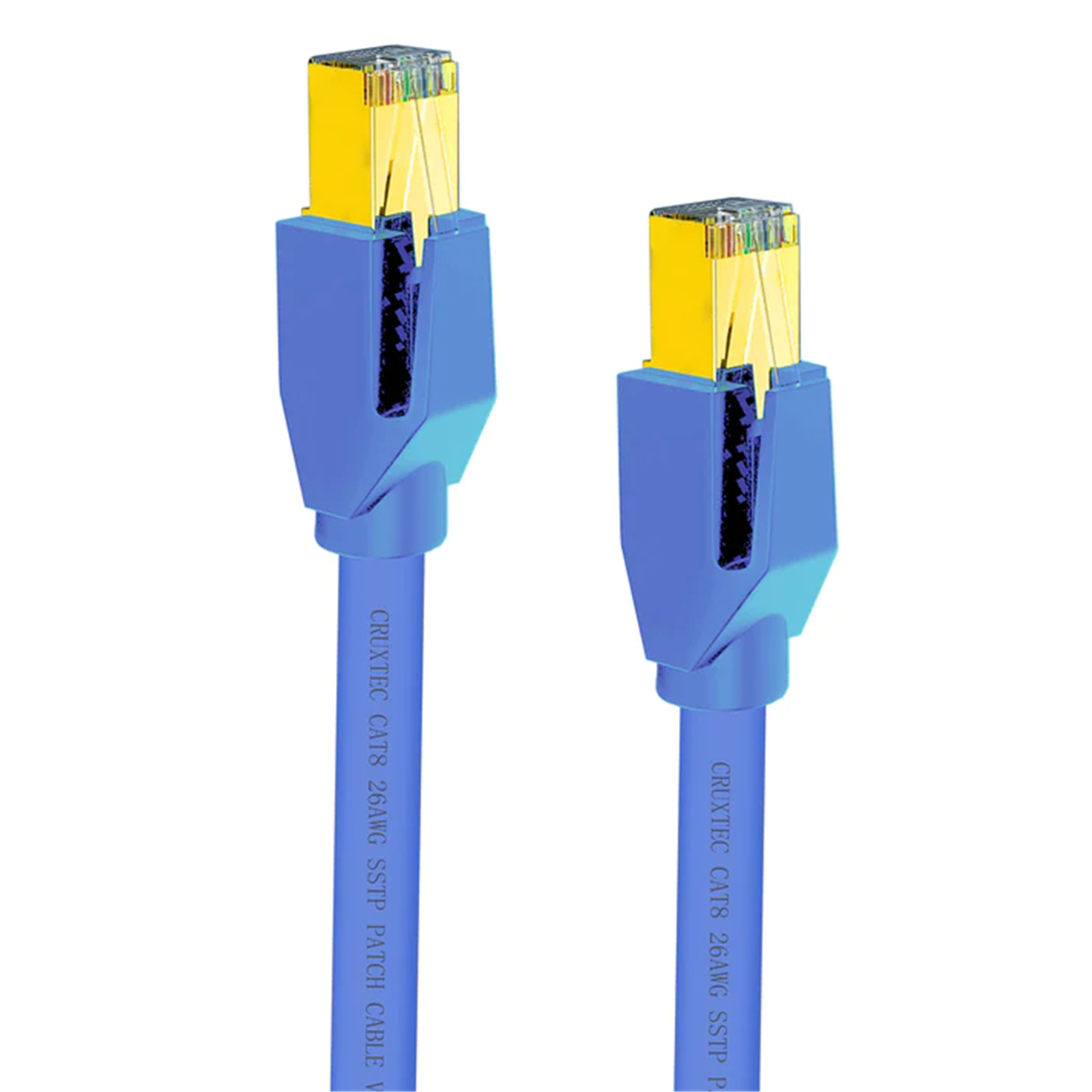 Cruxtec Cat8 Ethernet Cable - 10m - Blue 40Gb / SFTP Triple Shielding