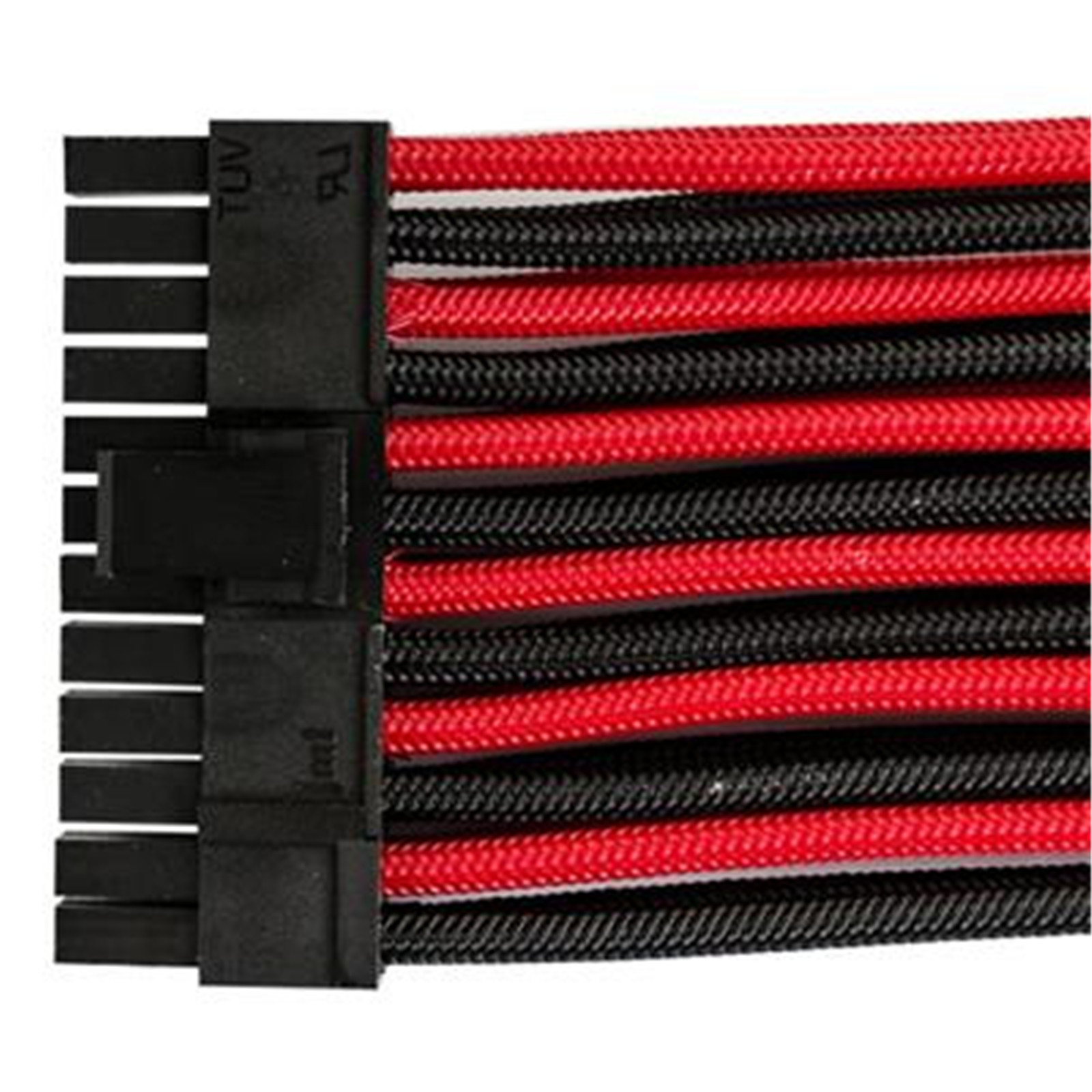 Buy the GGPC Gaming PC Braided Cable Kit Pack, (Red and Black, 40cm