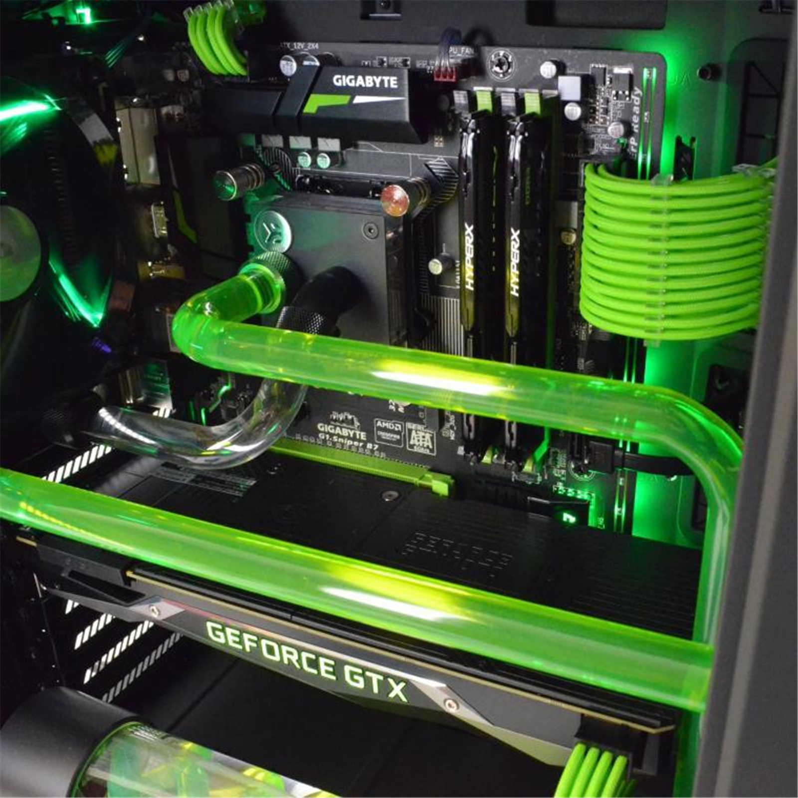 Buy the GGPC Gaming PC Braided Cable Kit Pack, (Green, 40cm) Includes 1