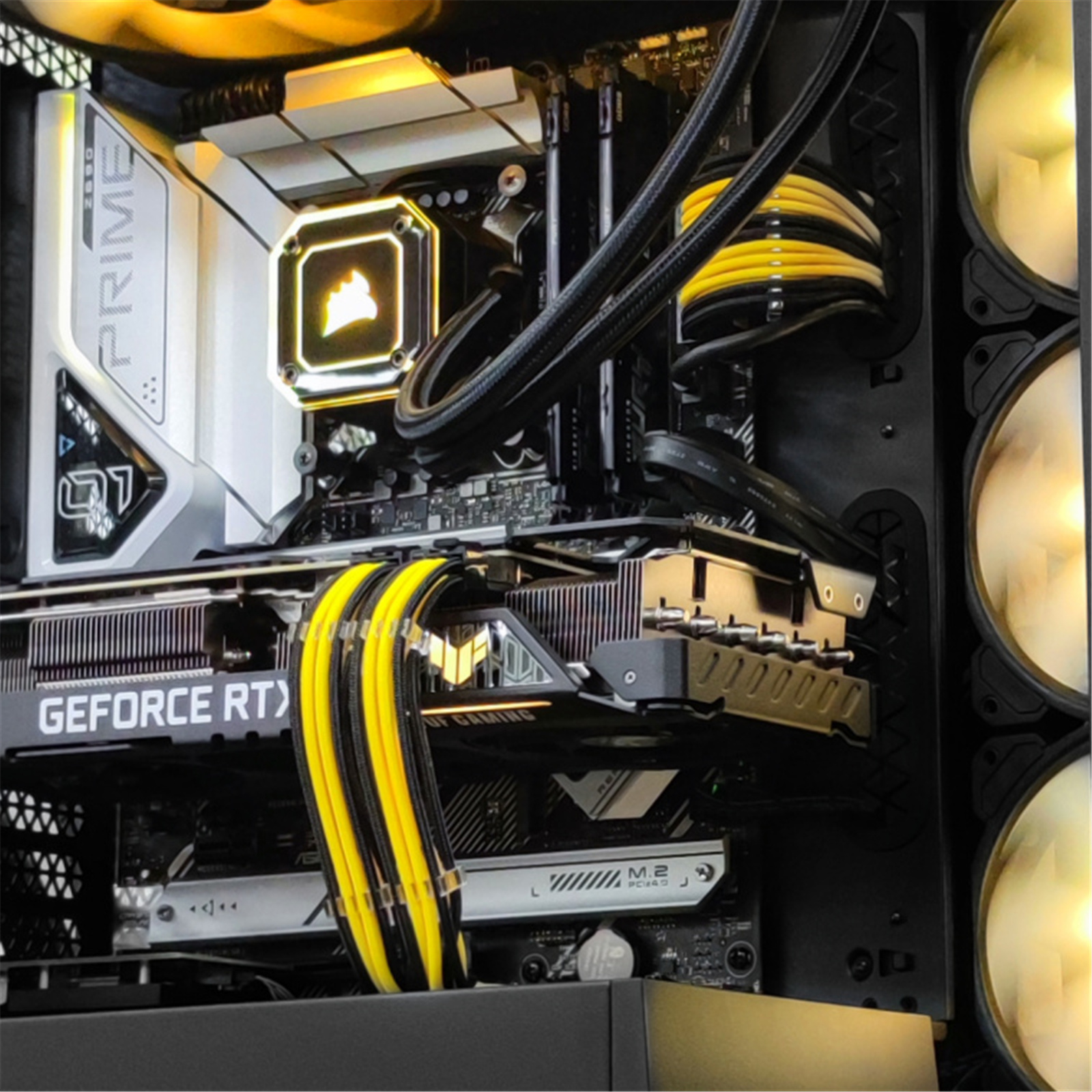 Buy the GGPC Gaming PC Braided Cable Kit Pack, (Yellow and Black, 40cm