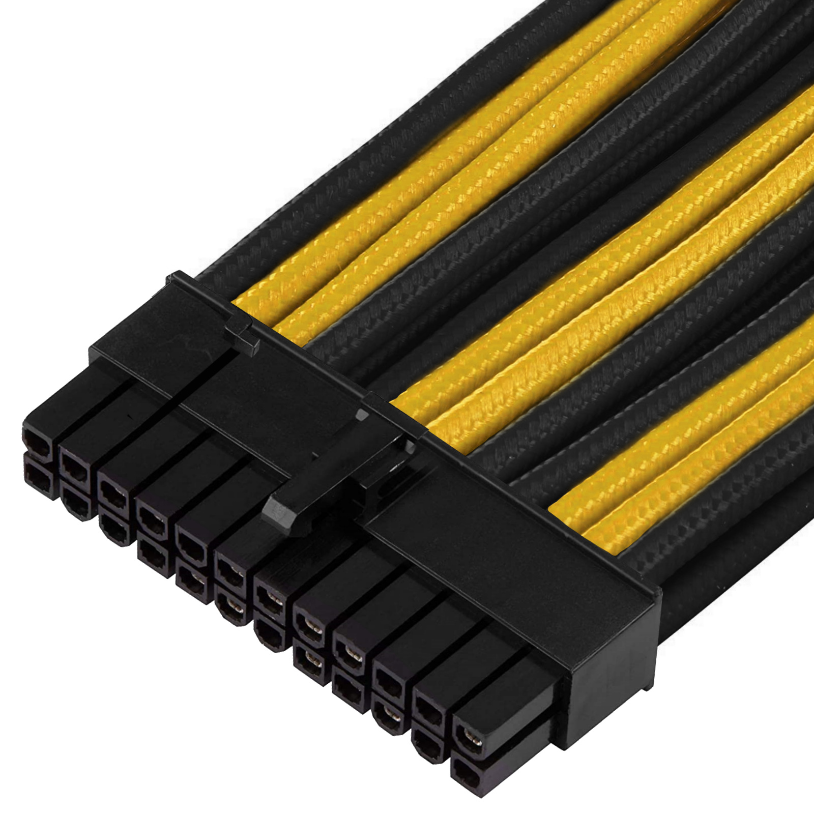 Buy the GGPC Gaming PC Braided Cable Kit Pack, (Yellow and Black, 40cm
