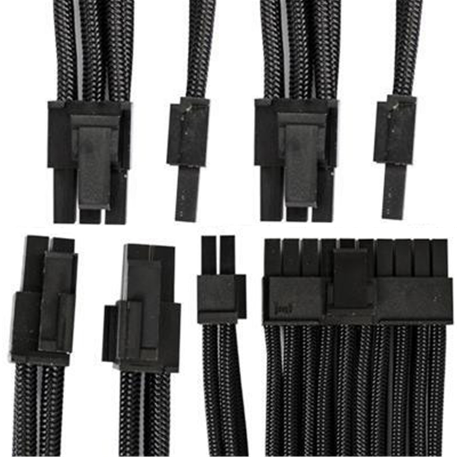 Buy the GGPC Gaming PC Braided Cable Kit Pack, (Black, 40cm), Set of 5