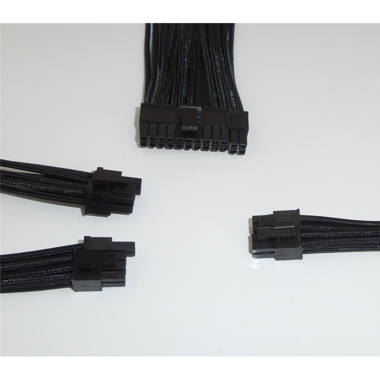 Buy the GGPC Gaming PC Braided Cable Kit Pack, (Black, 40cm), Set of 5