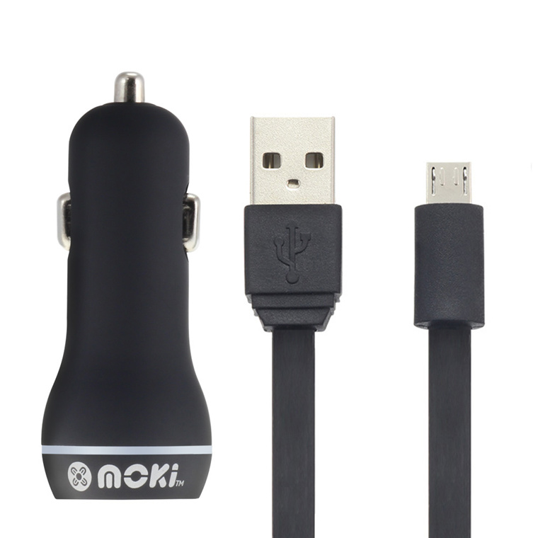 Buy the Moki SynCharge ACCMUSBMCAR Micro USB Cable + Car Charger