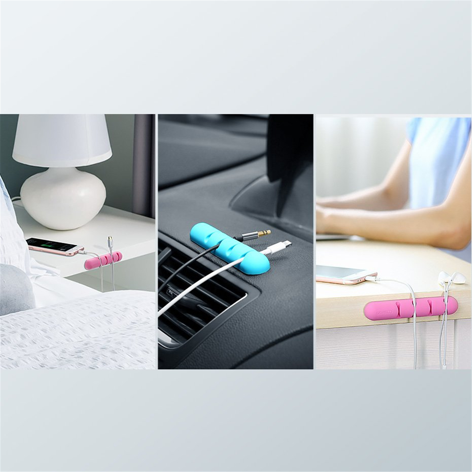 UGREEN Cable Clips - 7 Slots Desktop Organiser