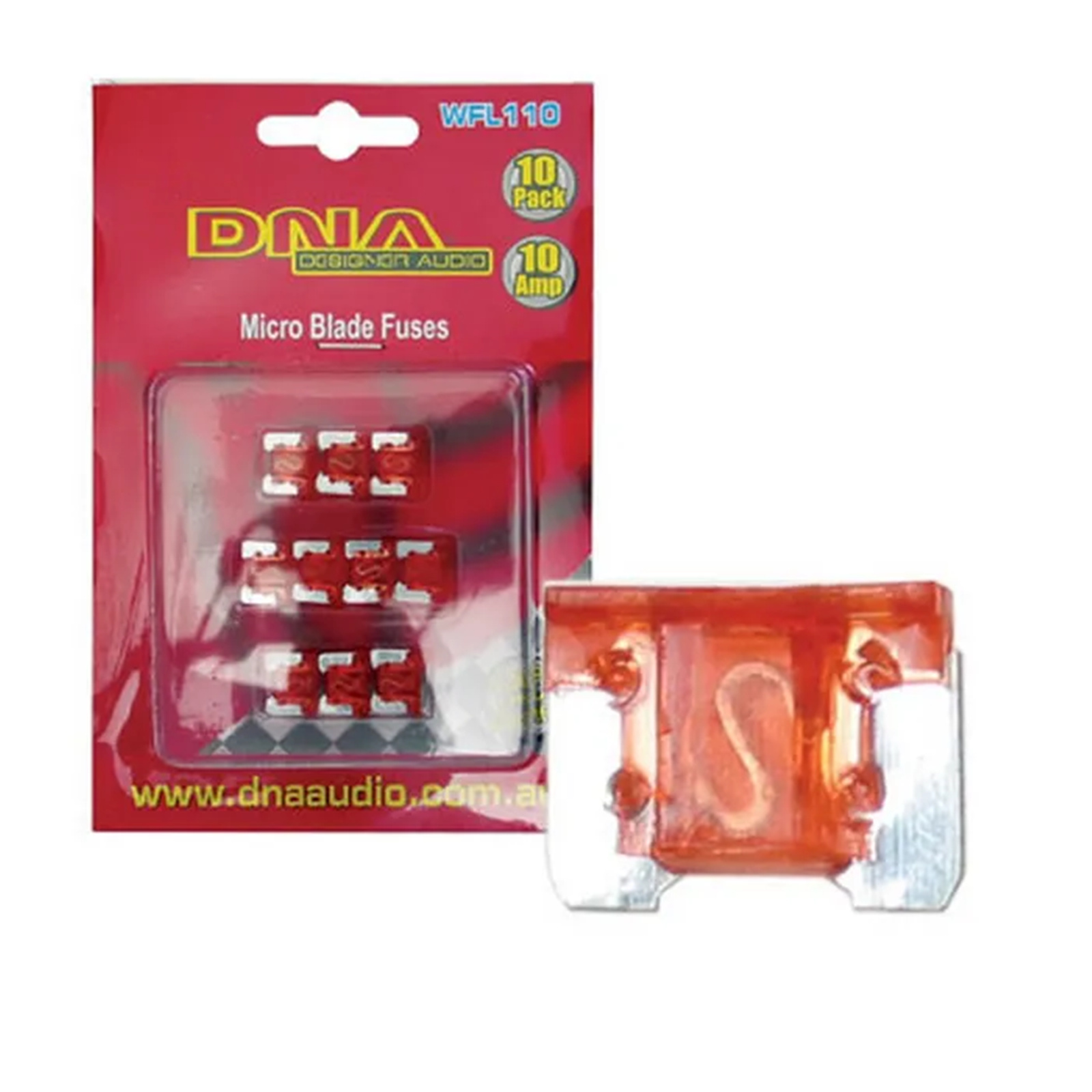 Buy the DNA WFL110 BLADE FUSES MINI 10 AMP FUSE LOW PROFILE FUSE ATT