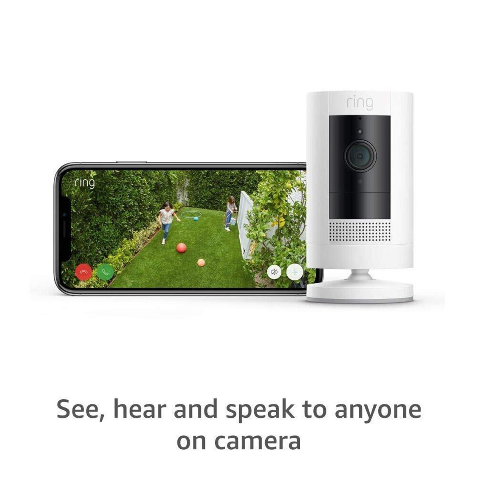 RING Outdoor Camera (Stick Up Cam) Battery White