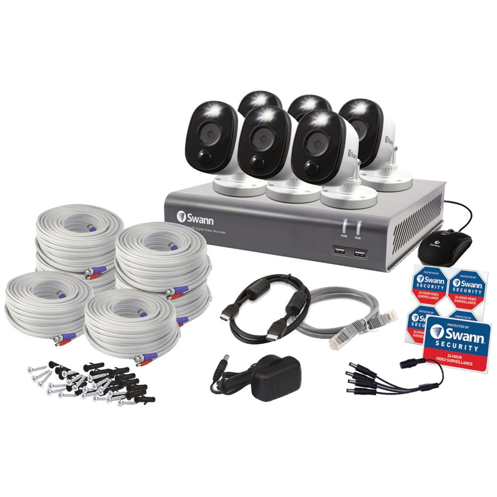 Buy the Swann 2MP/1080p 8 Channel DVR Security System DVR4580 with 1TB HDD &... ( SWDVK