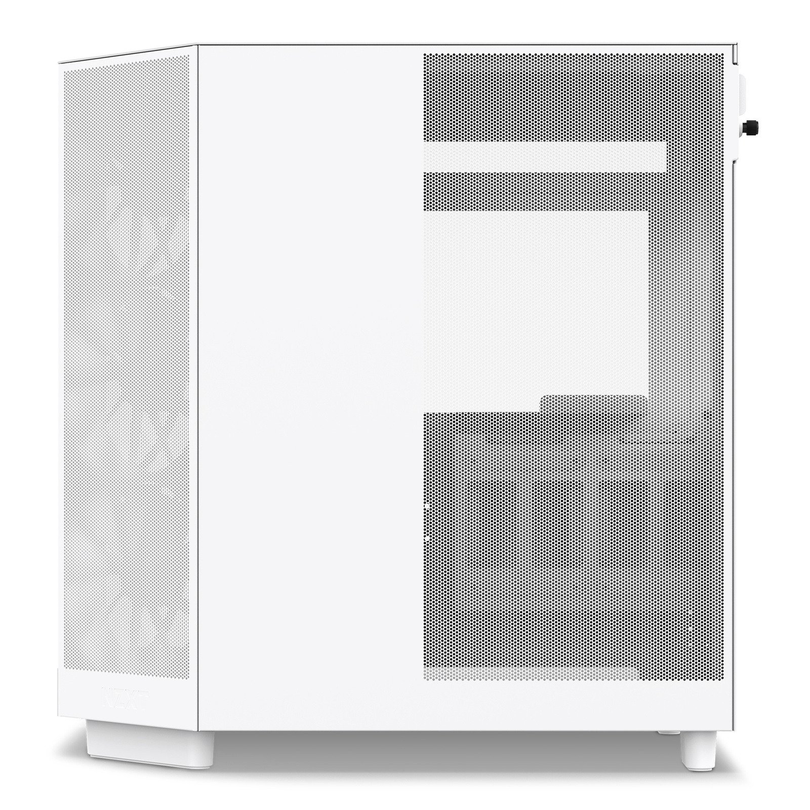 NZXT H6 Flow White ATX MidTower Gaming Case Tempered Glass, Dual Chamber, Front 3x120mm Fans Pre-Installed, CPU Cooler Support Upto 163mm, GPU Support Upto 365mm, 7x PCI, 360mm Radiator Supported, Front I/O: 2x USB, 1x Type C, HD Audio