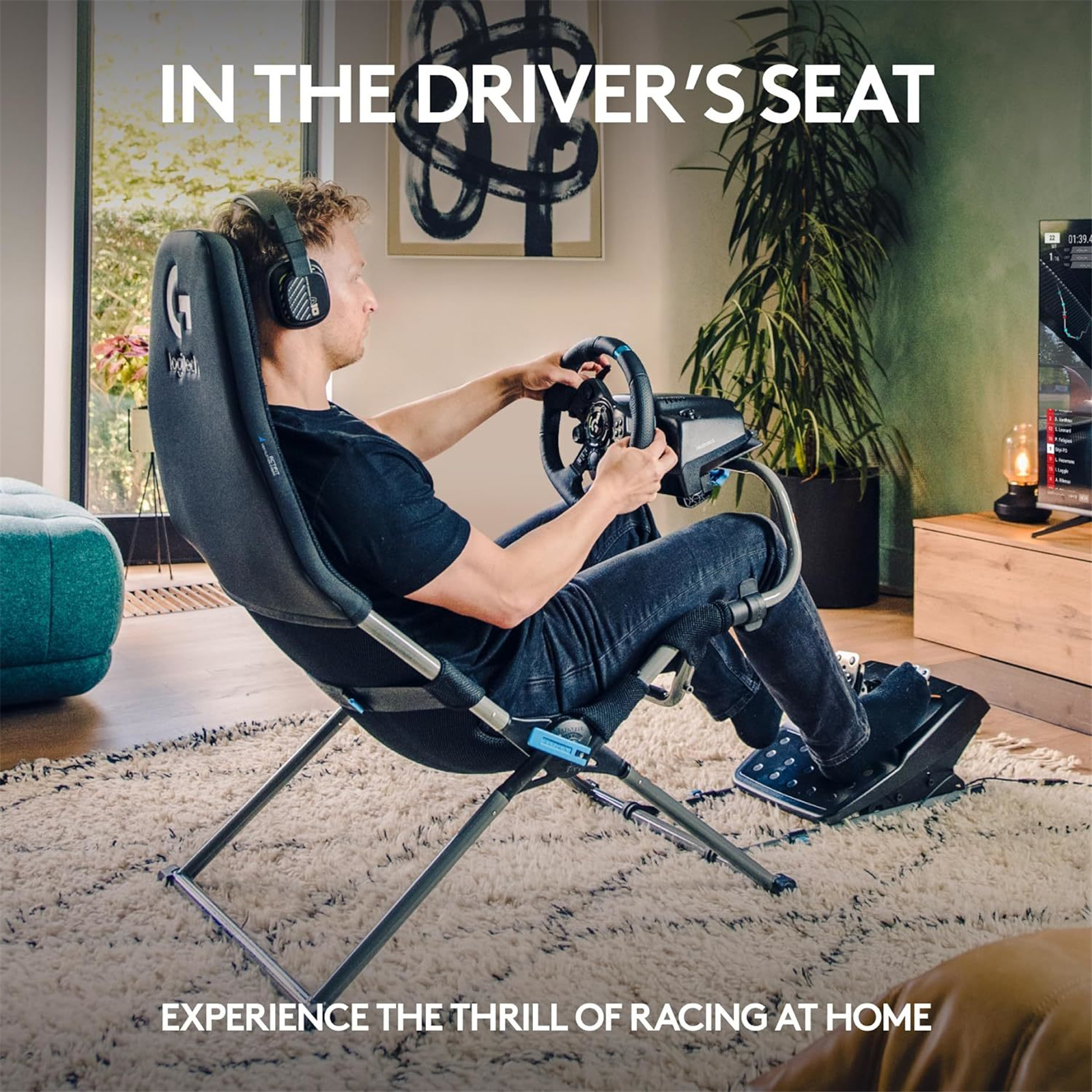 PLAYSEAT Challenge X Logitech G Edition Sim Racing Cockpit - Adjustable Design