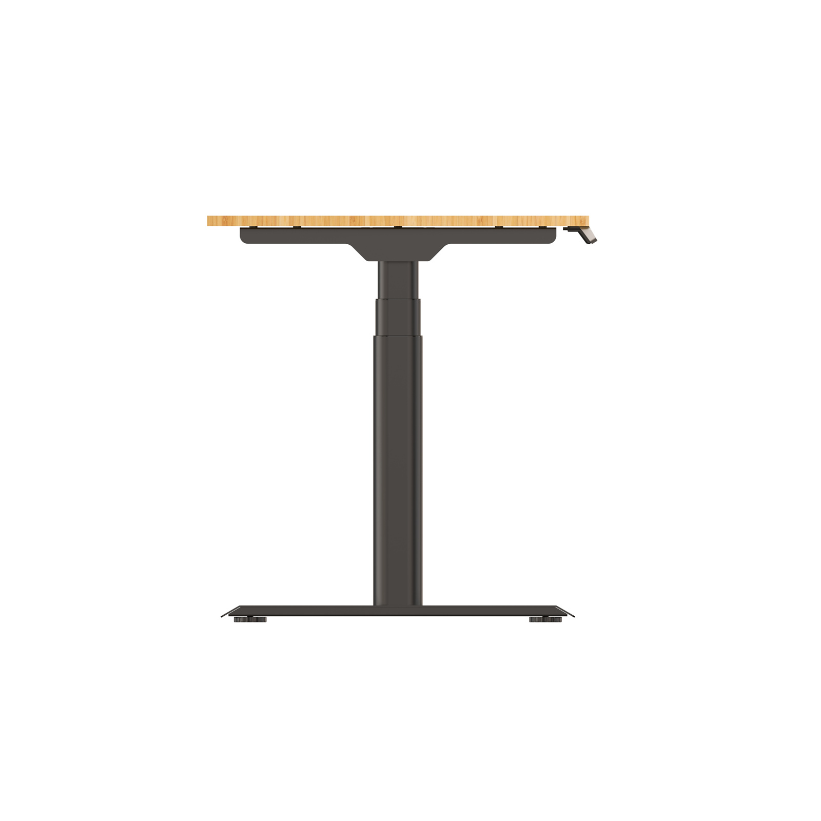 FlexiSpot Kana Pro Height Adjustable - 1400x700mm - Bamboo Texture Curve Desktop Standing Desk - Black Oval Column Frame - Dual Motors 3-Stages - Height Range 600-1250mm - Weight Capacity 125kg, Speed 38mm/s, 3 programmable memory presets w