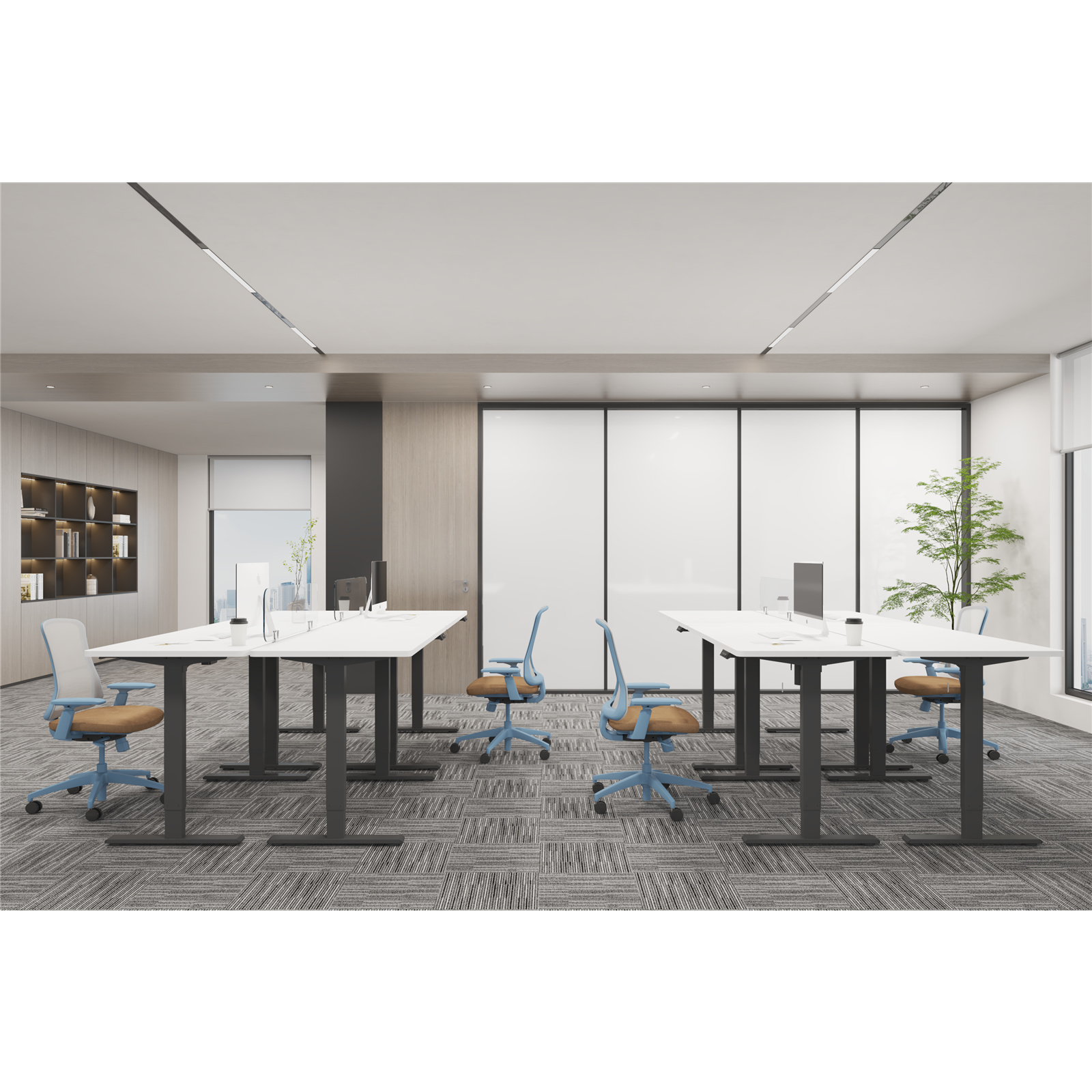 FlexiSpot E2 Pro Essential Standing Desk - 1400x700x25mm - White Desktop/Black Frame - Single Motor - Height Adjustable Range 710-1210mm - Weight Capacity 70kg, Speed 25mm/s - 4 Presets Buttons Keypad with USB Ports (1x Type-A, 1x Type-C)