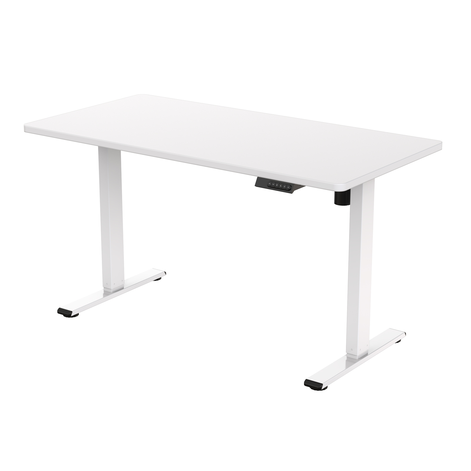 FlexiSpot E2 Pro Essential Standing Desk - 1400x700x25mm - White Desktop/White Frame - Single Motor - Height Adjustable Range 710-1210mm - Weight Capacity 70kg, Speed 25mm/s - 4 Presets Buttons Keypad with USB Ports (1x Type-A, 1x Type-C)