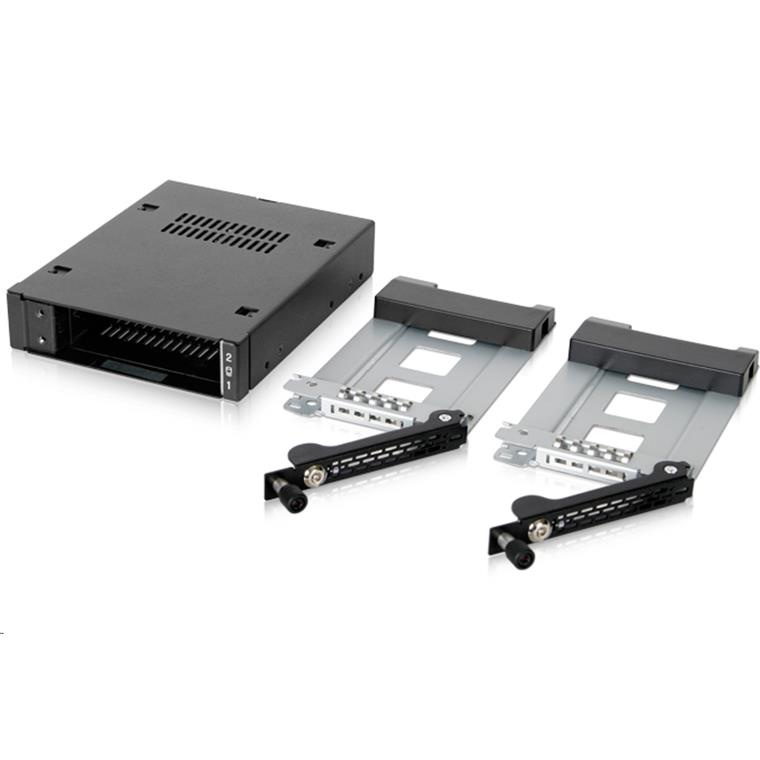 ICY Dock Industrial MB492SKL-B Full Metal 2.5" SATA/SAS HDD & SSD Dual Bay Mobile Rack