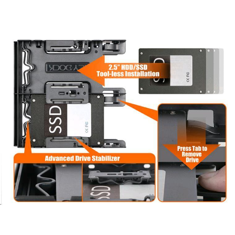 ICY Dock MB344SP 4 x 2.5  HDD / SSD Bracket for 5.25  Drive Bay