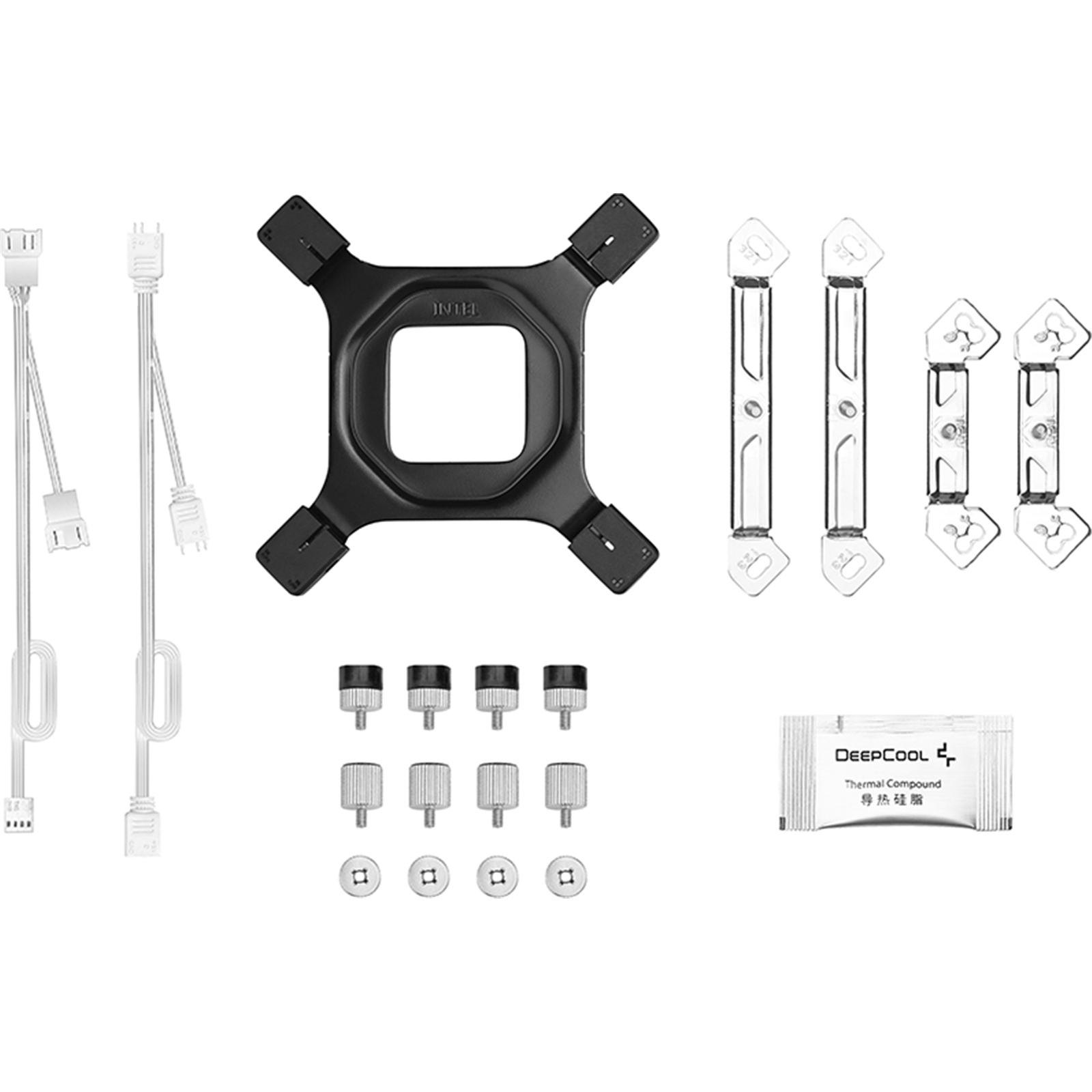 DEEPCOOL AG620 V2 White CPU Cooler 2 x 120mm ARGB Fan, Support Intel LGA 1851/ 1700 / 1200 / 1151 / 1150 / 1155, AMD AM5 / AM4