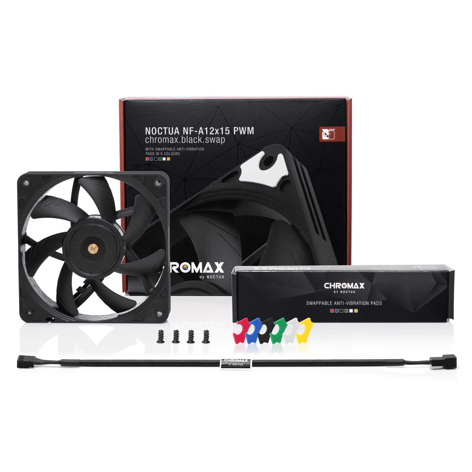 Buy the NOCTUA Noctua 120mm NF-A12x15 PWM 1850RPM Chromax Black Fan ...