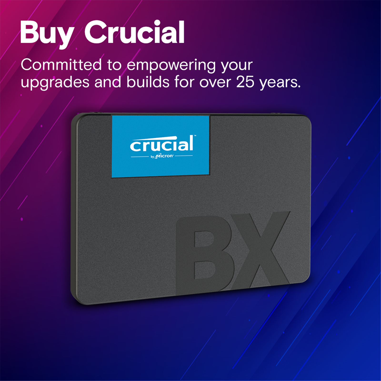 新品未使用品 crucial BX500 1TB SATA 2.5インチSSD crucial-bx500-ssd-side-profile