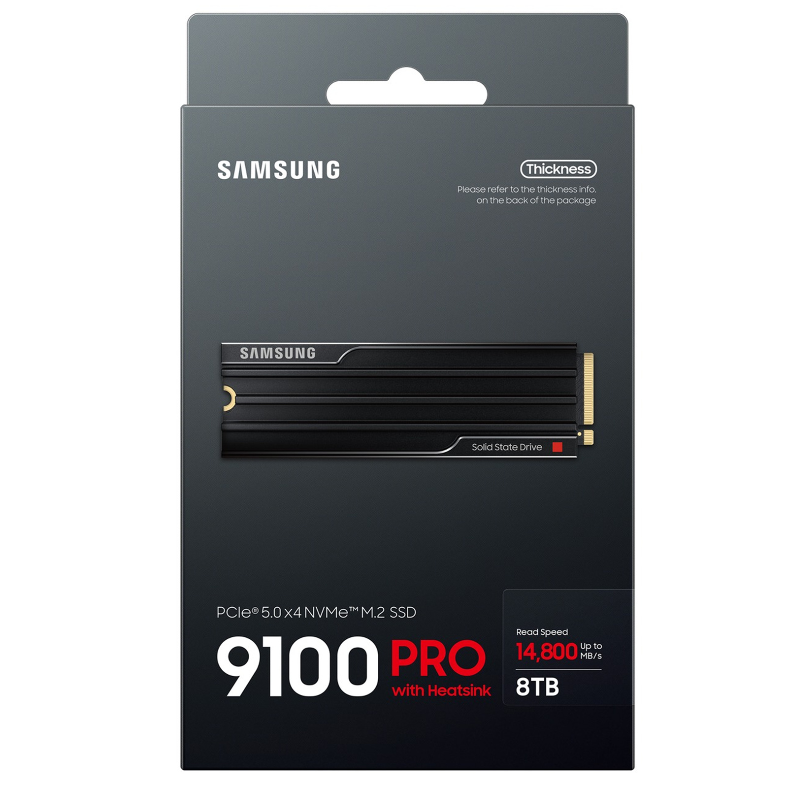 Samsung 9100 PRO With Heatsink 8TB M.2 NVMe Gen5 Internal SSD PCIe 5.0 - Read up to 14800MB/s - Write up to 13400MB/s - 5 Years Warranty