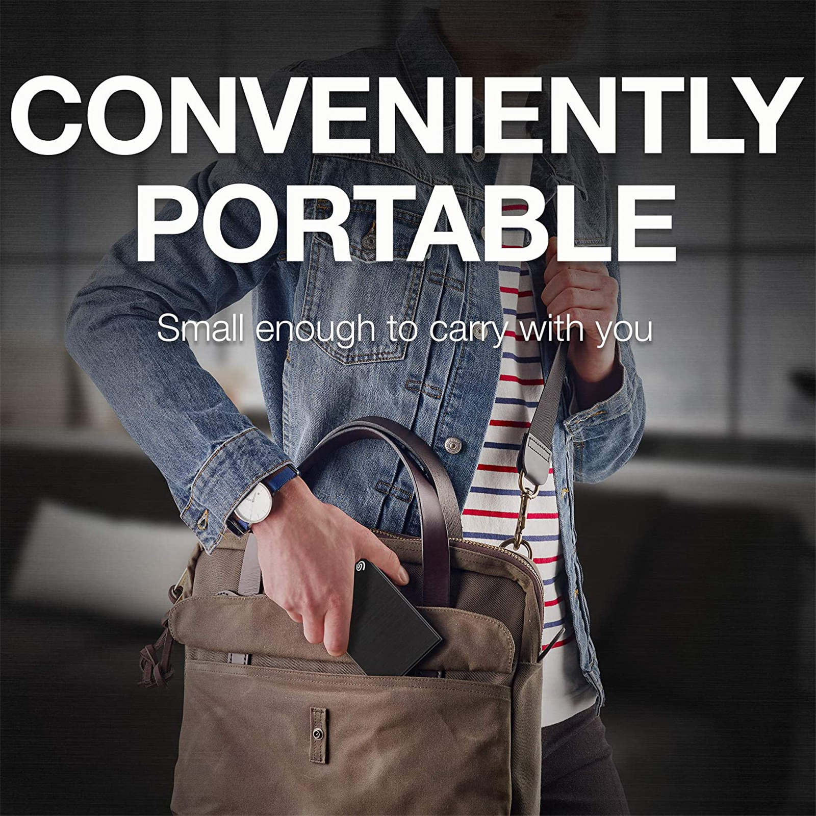 Seagate One Touch 2TB Portable External HDD - Black with Rescue Data Recovery