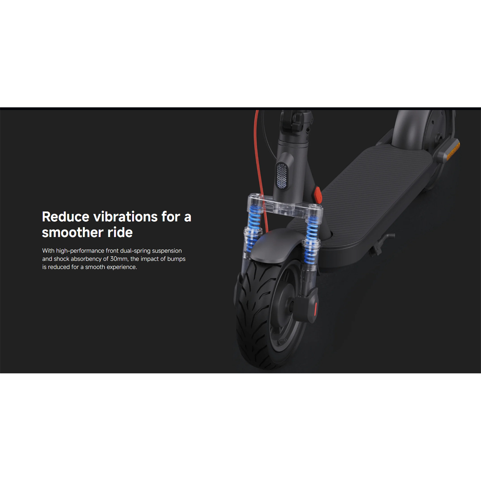 Xiaomi Electric Scooter Elite Max Speed 25km/h - Max Distance 45km - - Black Max Speed 25km/h - Max Distance 45km - 20% Max Incline - 10" Wide Tubeless Tires - Front Dual Spring Shock Absorbers - Auto Headlight - 400w Max Power