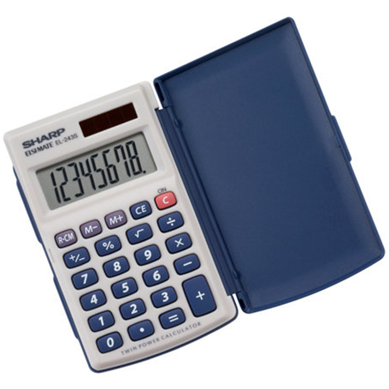 Buy the Sharp EL243S Solar Small Personal Calculator with Cover Dual