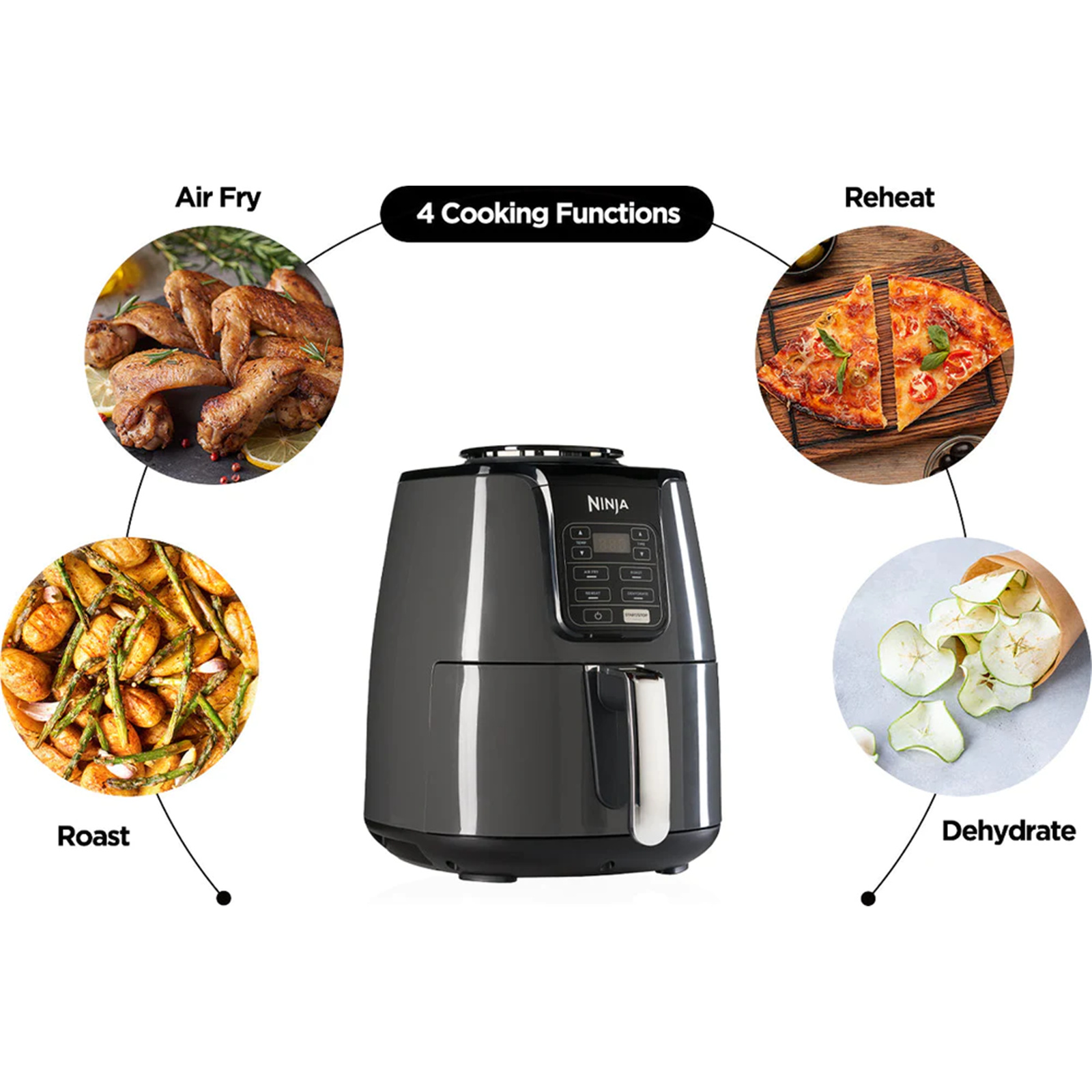 Buy the Ninja Foodi AF100 Air fryer 3.8L 4 Cooking Functions Air Fry