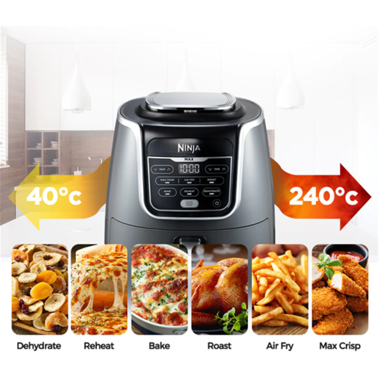 Buy the Ninja Foodi AF160 Air fryer Max 5.2L 6 Cooking Functions Air