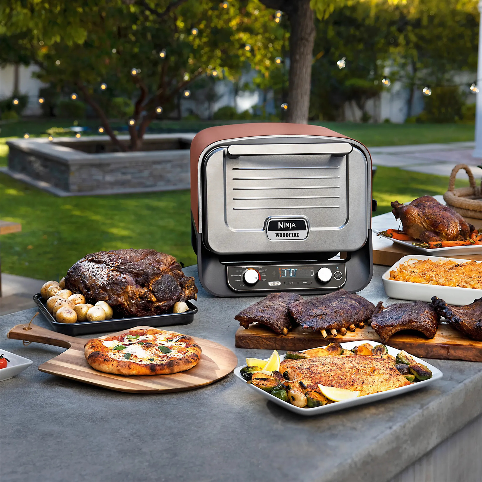 Buy the Ninja Woodfire 1760w Outdoor Oven For Pizza / Max Roast