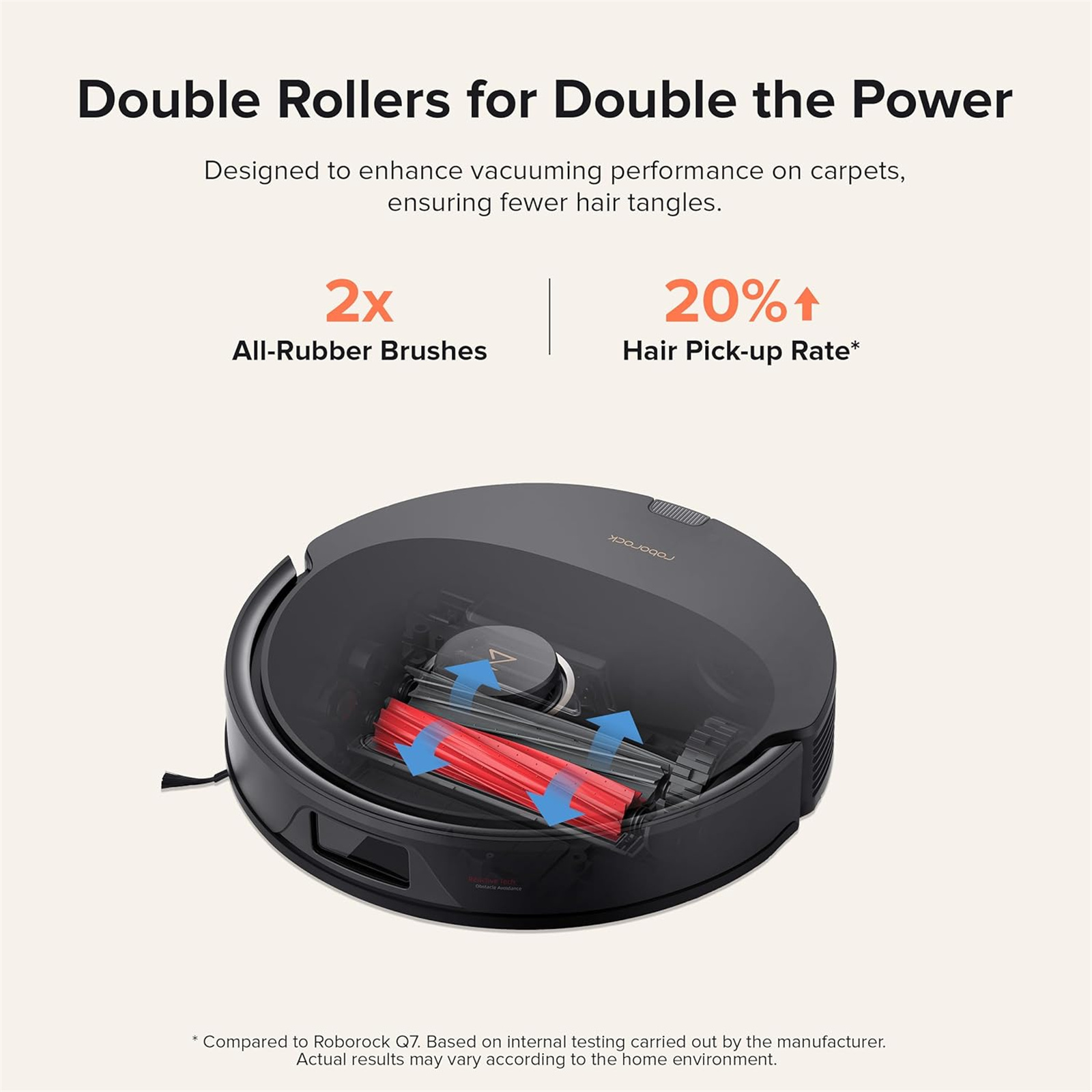 Roborock Q8 Max + Black Smart Robot Vacuum & Mop with Self Emptying 5500 PA Strong Suction - Reactive Tech Obstacle Avoidance - Duo Roller Brush - App Controlled Mop