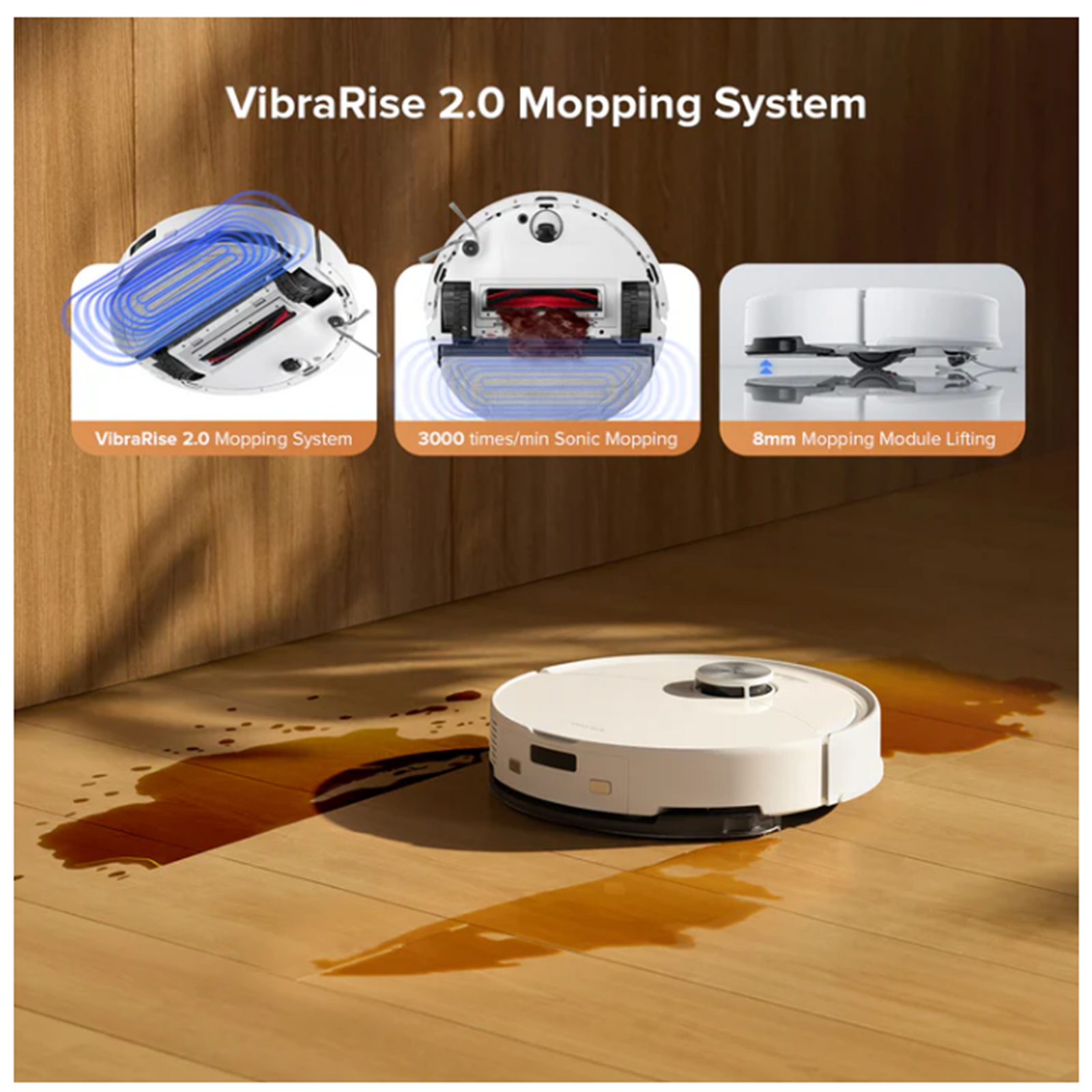 Roborock Q10V Plus White Vacuum Cleaner with Auto Empty Rock Dock Plus 10,000 Pa Suction - VibraRise 2.0 Mopping System - Precisense LiDAR Navigation - Dual Anti-Tangle Design - Reactive Tech Obstacle Avoidance