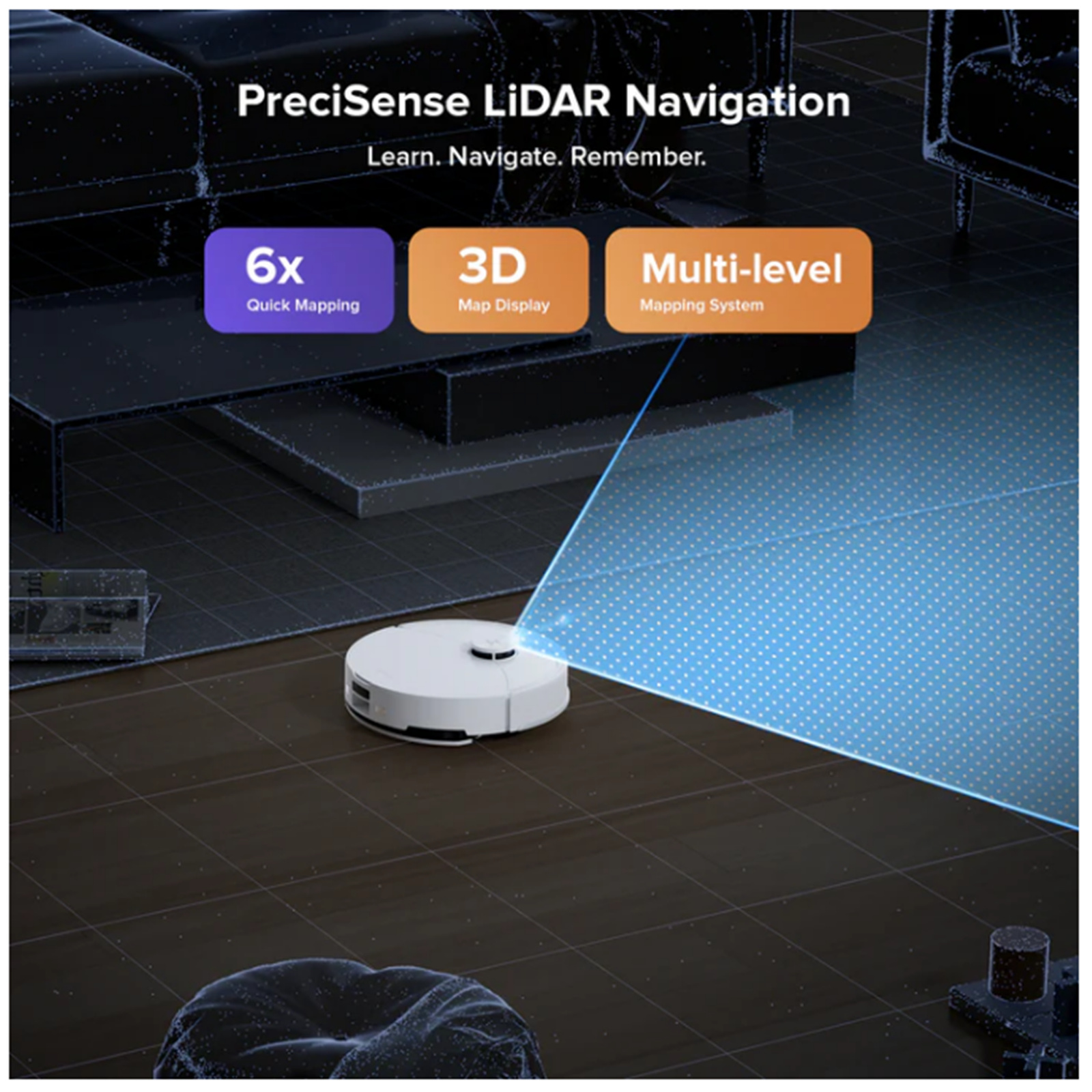 Roborock Q10V Plus White Vacuum Cleaner with Auto Empty Rock Dock Plus 10,000 Pa Suction - VibraRise 2.0 Mopping System - Precisense LiDAR Navigation - Dual Anti-Tangle Design - Reactive Tech Obstacle Avoidance