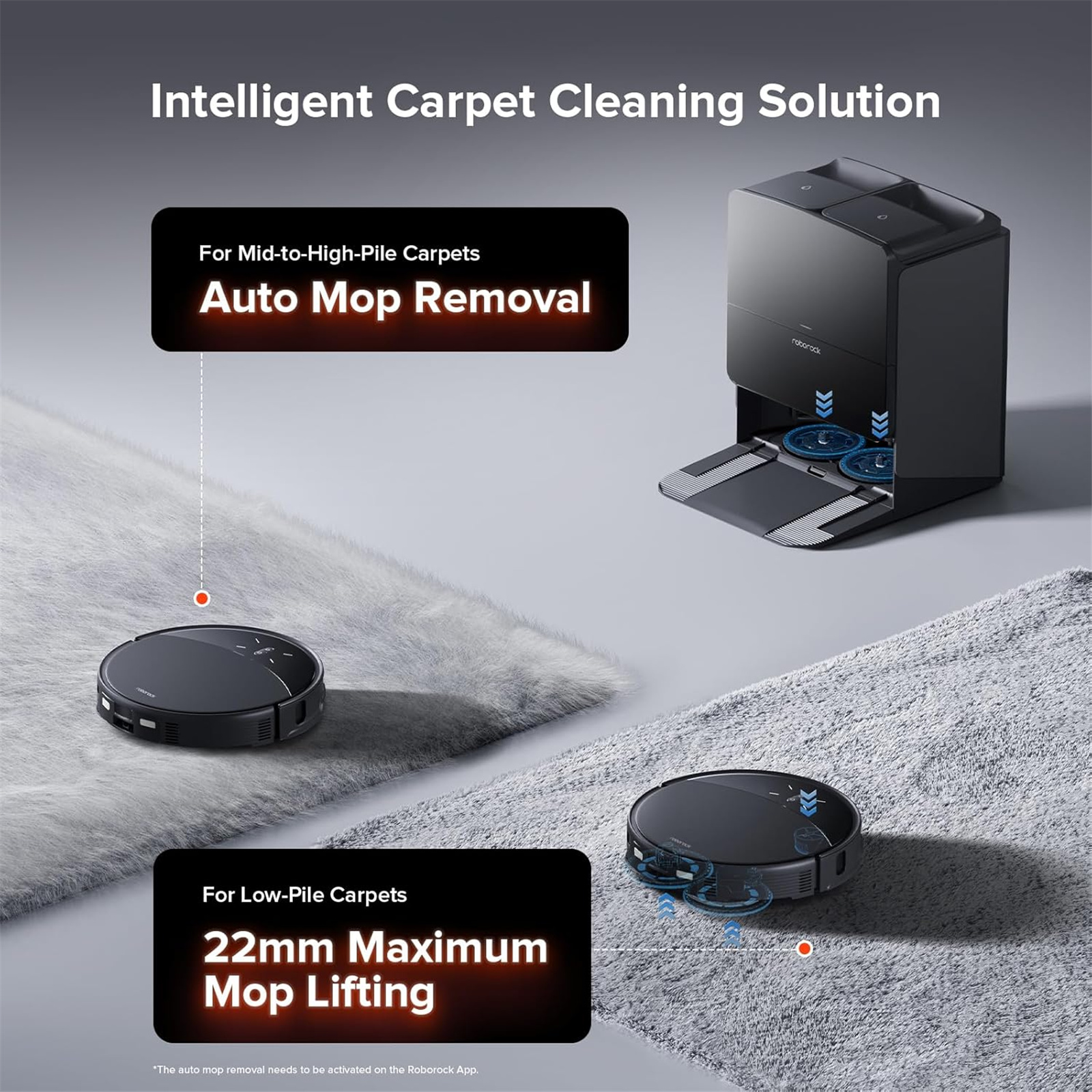 Roborock Saros 10R Black Vacuum Cleaner and Mop with 20,000Pa Suction - 7.98cm Ultra Thin Design, StarSight Autonomous system 2.0, 3D Navigation, 10-on-1 Multifunctional Dock 4.0. Dual Anti Tangle System