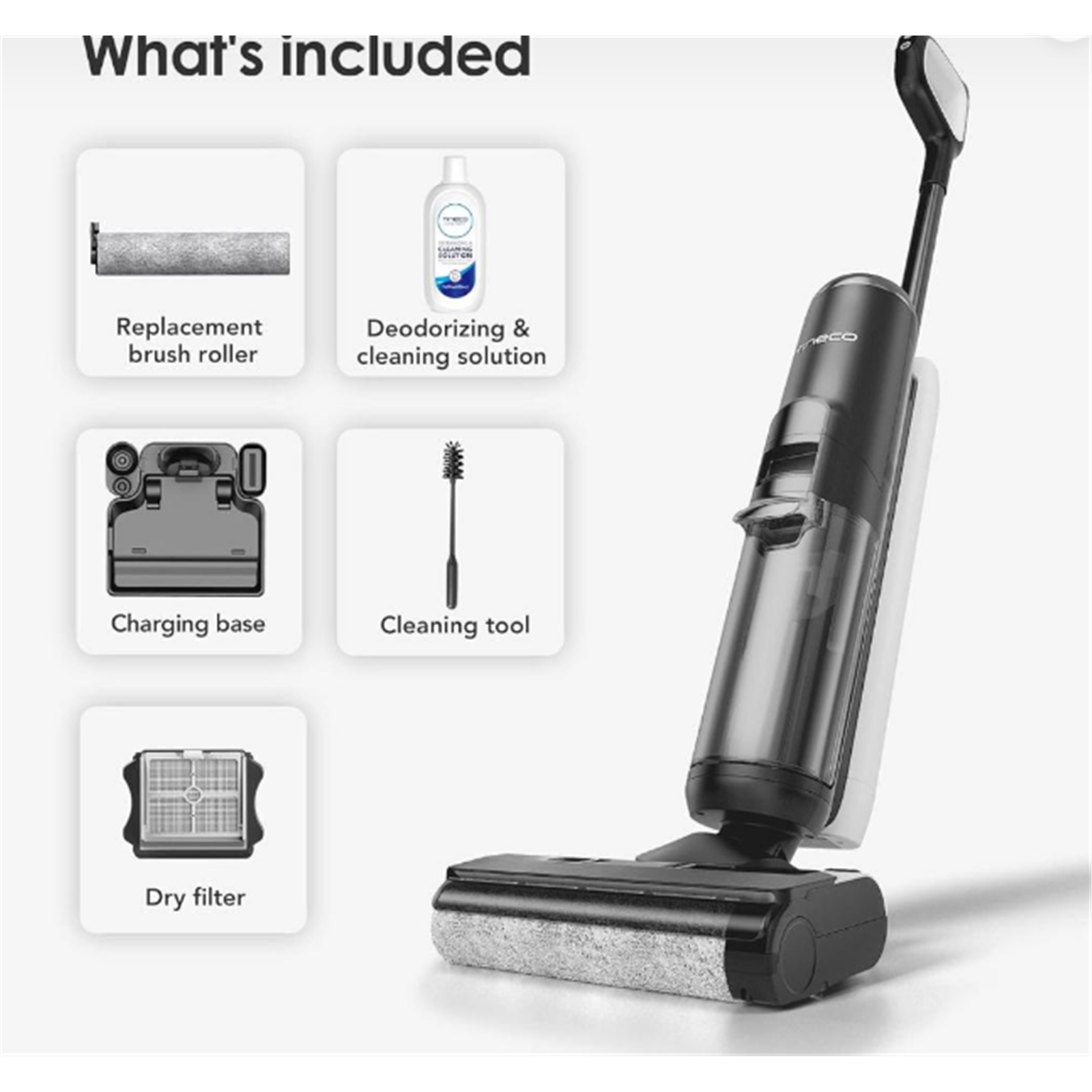 Tineco Floor One S5 Plus Vacuum & Mop 2 in 1 Handheld Hard Floor cleaner 35 Minutes for up to 230 square Meter- 2 Years Warranty