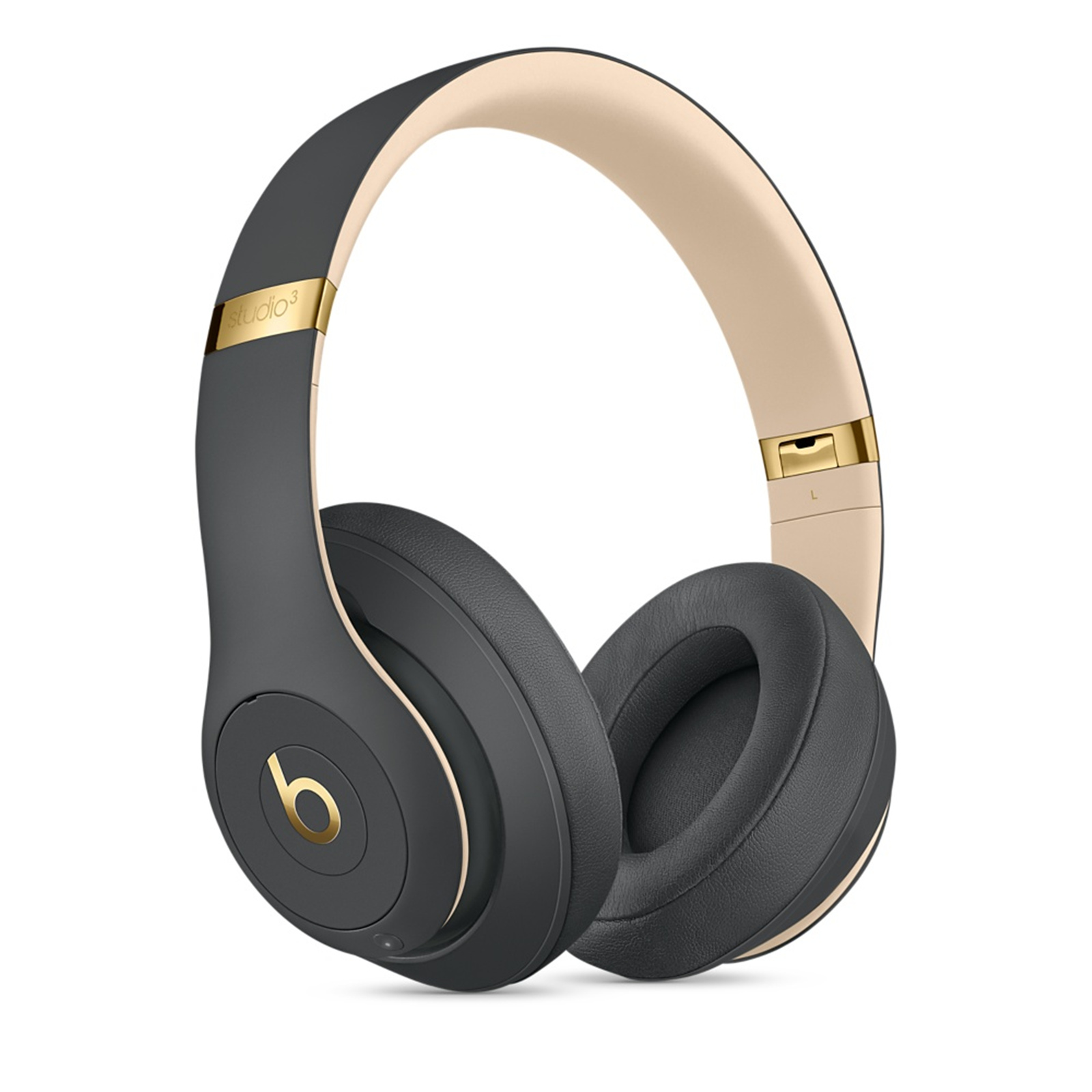 Beats Studio3 Wireless Over-ear Noise-Cancelling Headphones - Shadow Grey Pure ANC - W1 chip for seamless integration with iPhone - Up to 22 Hours of Battery Life (ANC on)