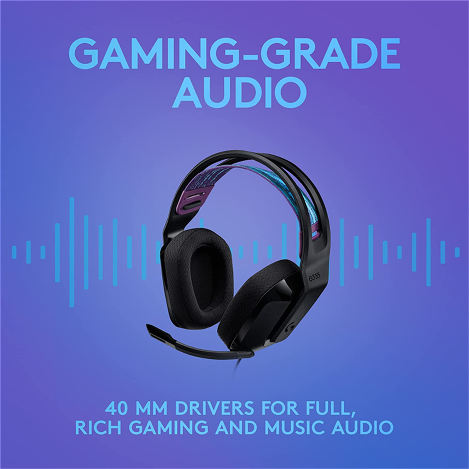 Logitech G335 Wired Gaming Headset - Black