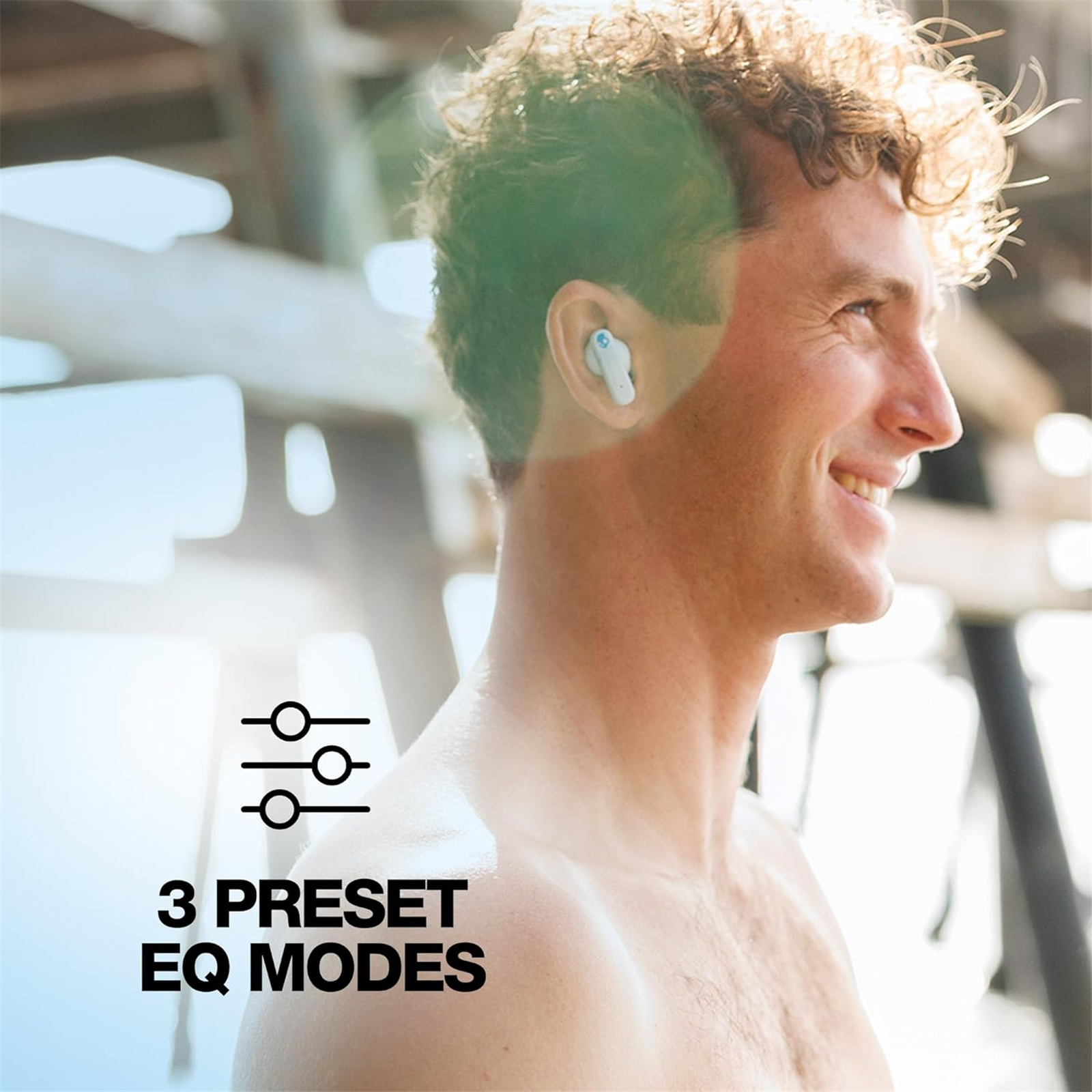 Skullcandy Ecobuds Sustainable True Wireless In-Ear Headphones - Glacier IPX4 - Bluetooth 5.2 - Battery-free charging case - Reverse charge from your USB-C Smartphone - Music, Bass Boost & Podcast EQs - Up to 8 hours per charge