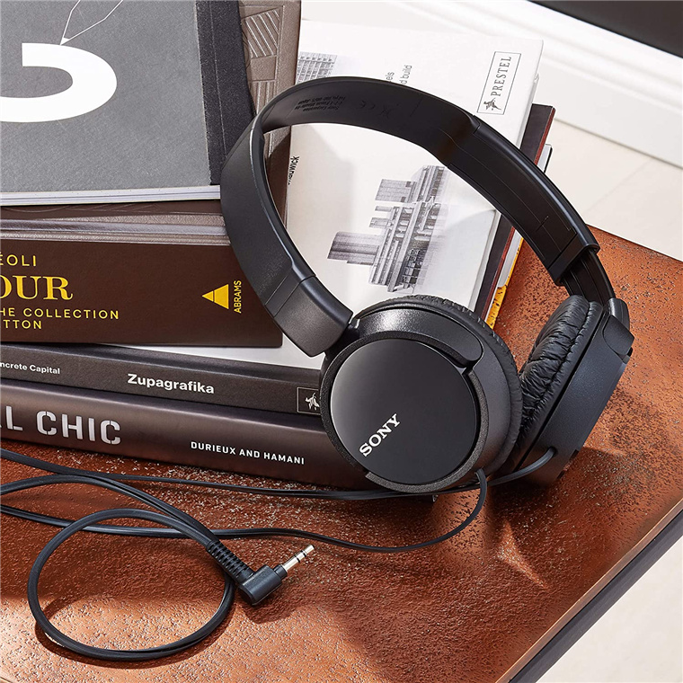 Buy the Sony MDR-ZX110B Wired On-Ear Headphones - Black - Lightweight ...