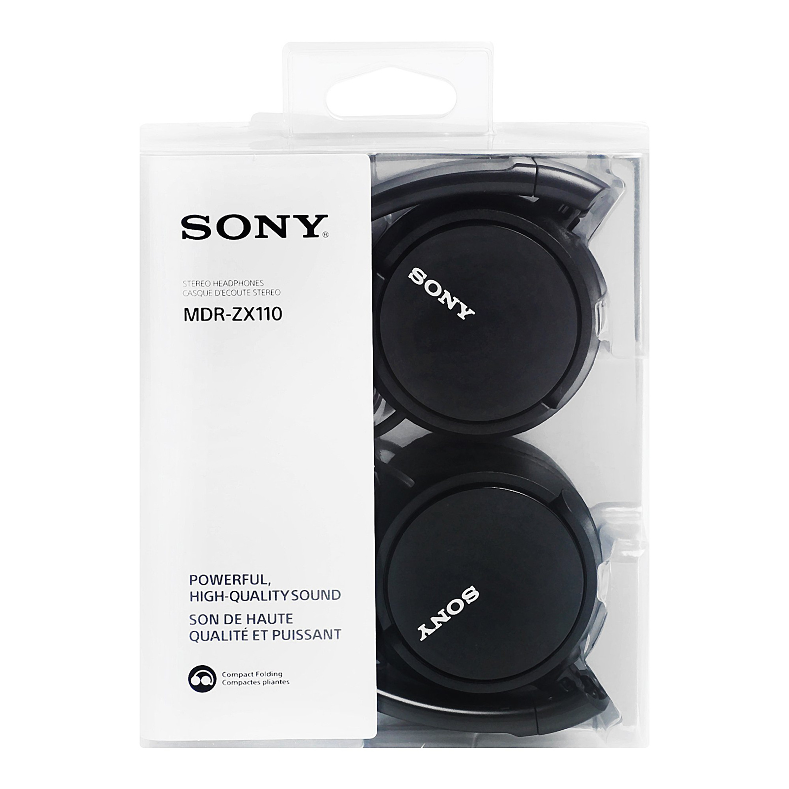 Buy the Sony MDR-ZX110B Wired On-Ear Headphones - Black - Lightweight ...