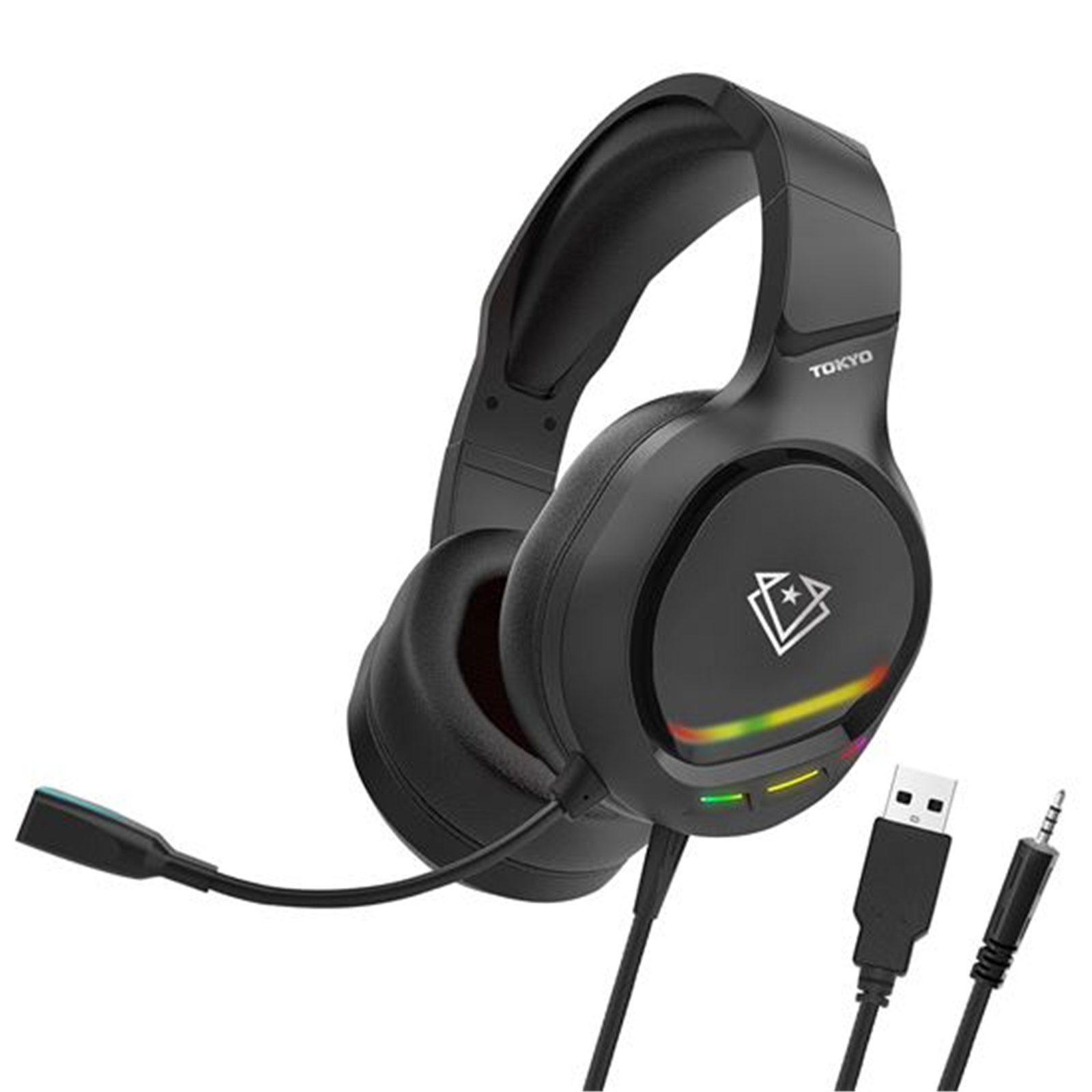 Buy the Vertux Amplified Over Ear Gaming Headset Black Padded