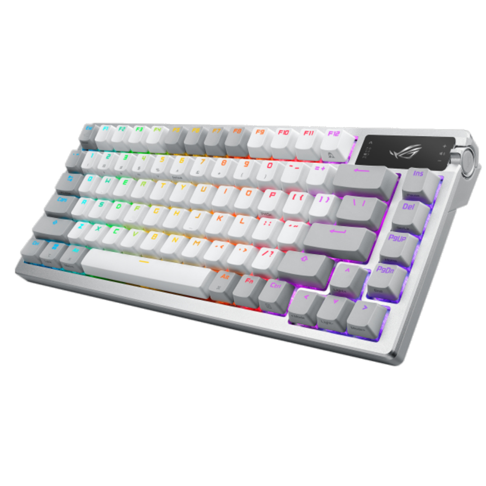 ASUS ROG AZOTH 75% Wireless Custom Gaming Keyboard - White ROG Snow Linear Switches - Wireless 2.4Ghz - Bluetooth 5.1