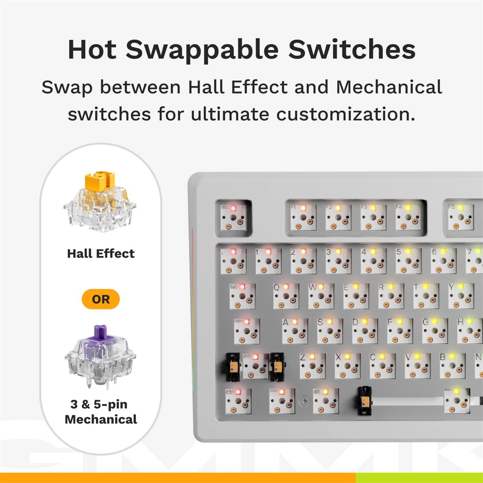 Glorious GMMK 3 HE 100% Prebuilt Keyboard - White