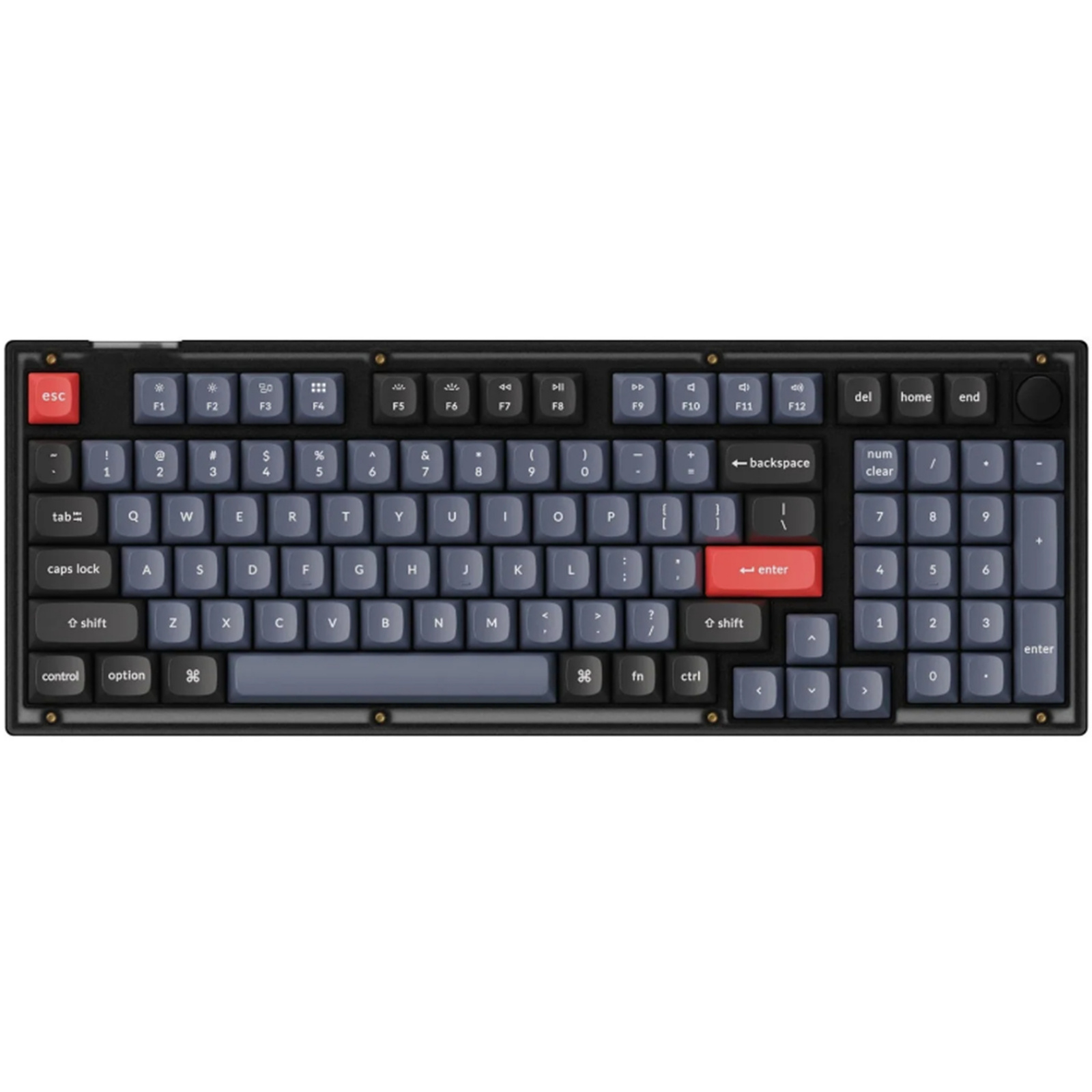 Buy the Keychron V5 ANSI 96 Layout 100 Key Frosted Black Full