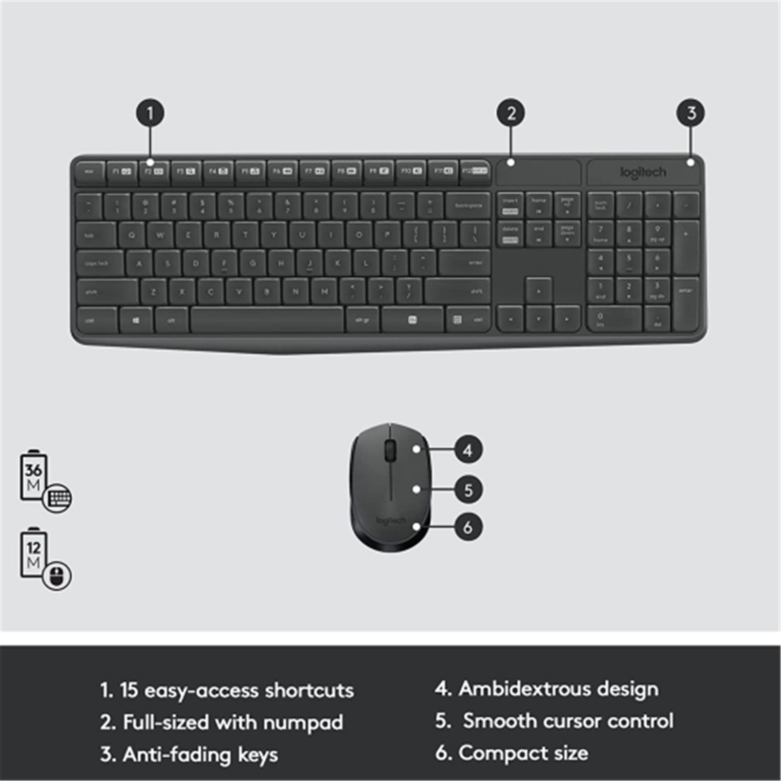 Logitech MK235 Wireless Desktop Keyboard & Mouse Combo