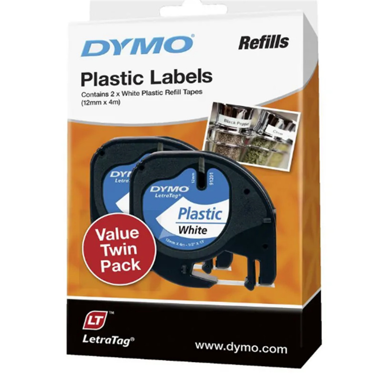 dymo plastic white