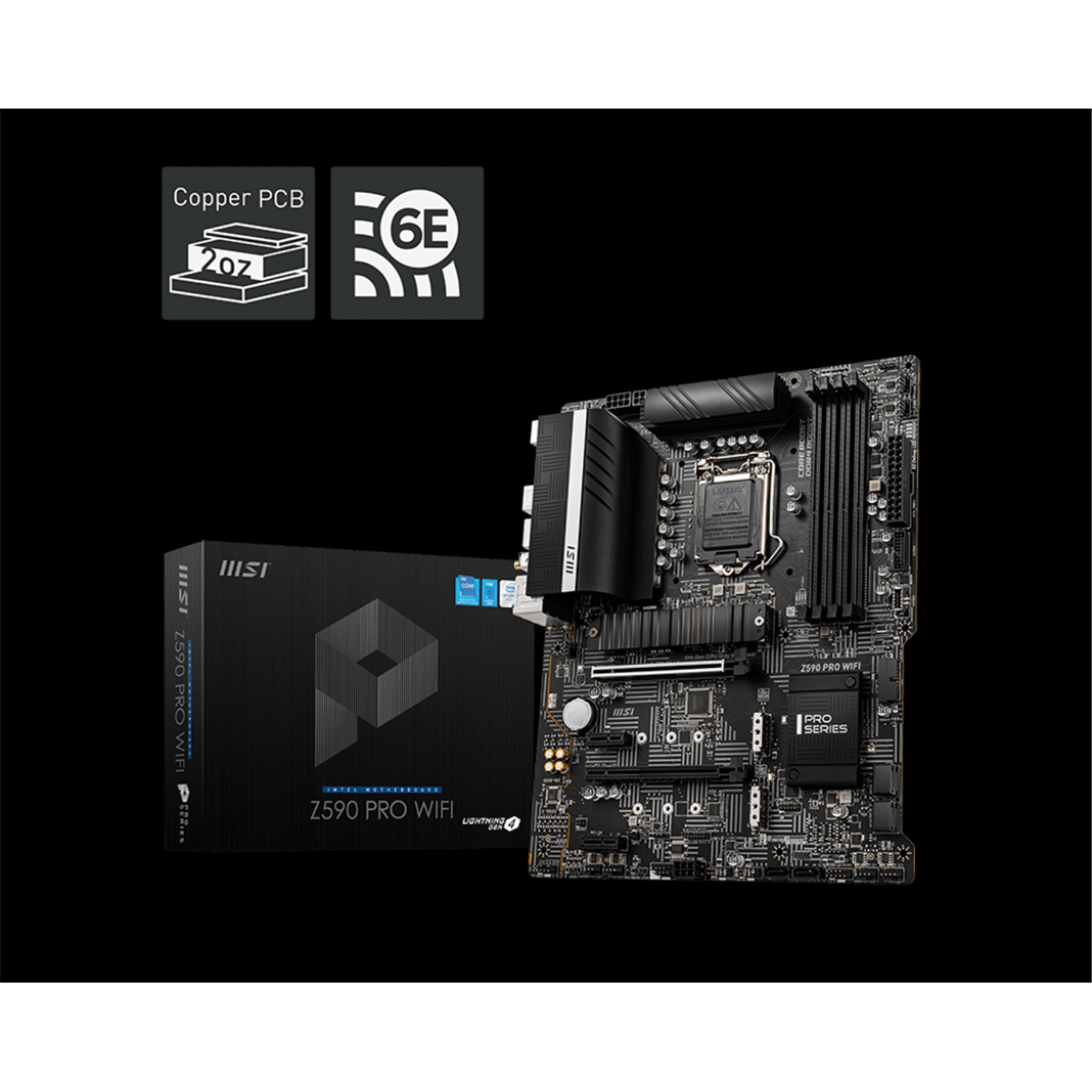 Buy the MSI Z590 PRO WIFI ATX Motherboard For Intel 10th/11th Gen